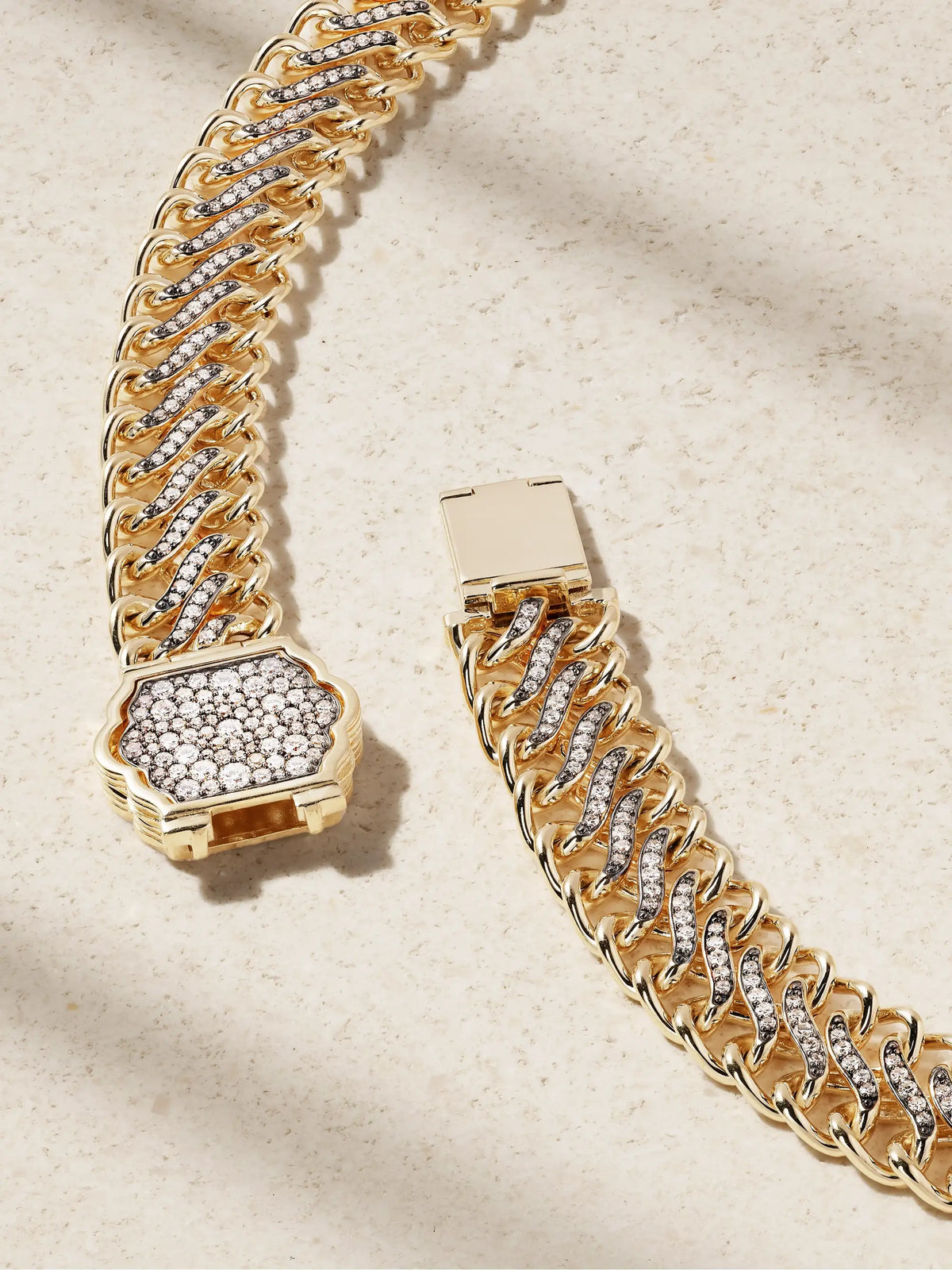 Medusa 14-karat Recycled Gold Diamond Necklace