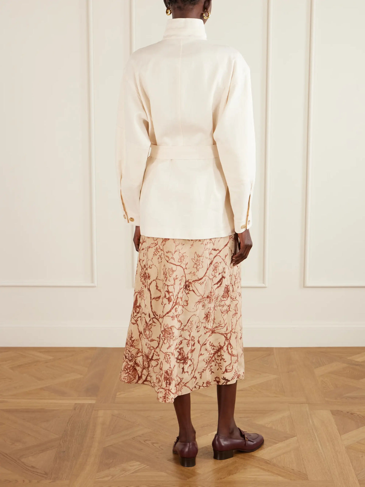 Loro Piana Lismore Belted Linen And Wool-blend Jacket