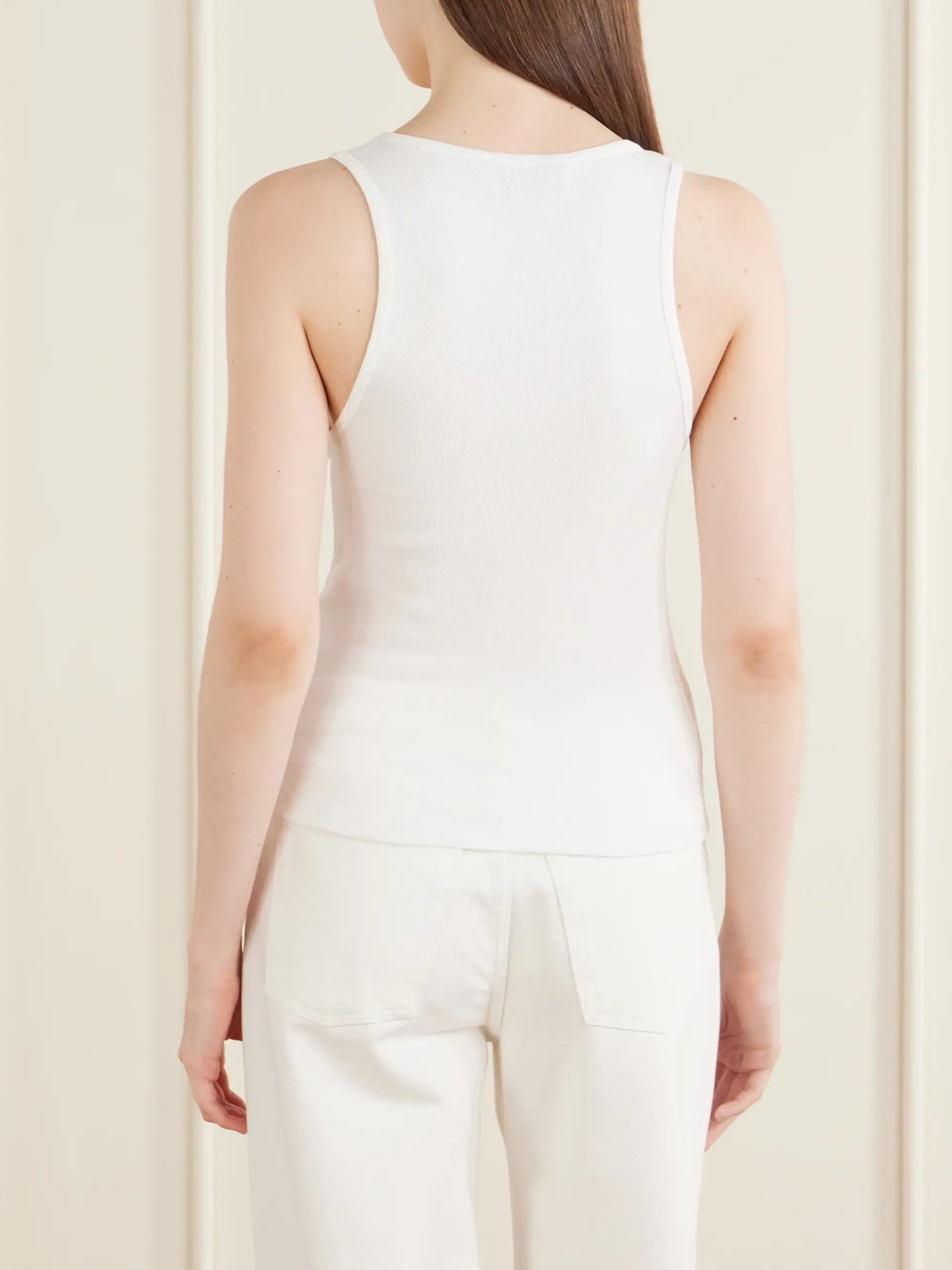 Ribbed Organic Cotton-blend Jersey Tank