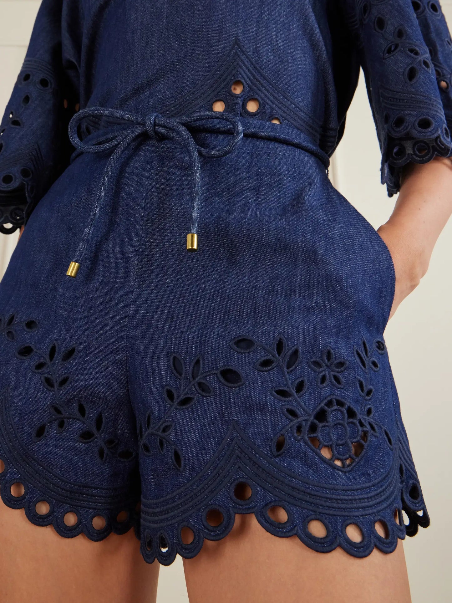 Mahon Broderie Anglaise Denim Shorts