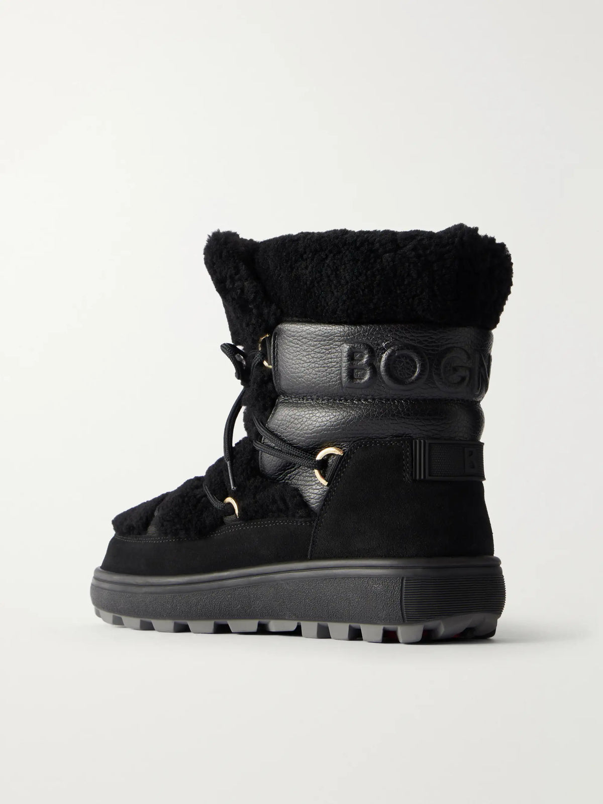 BOGNER Chamonix S 10 C Leather And Suede-trimmed Shearling Snow Boots