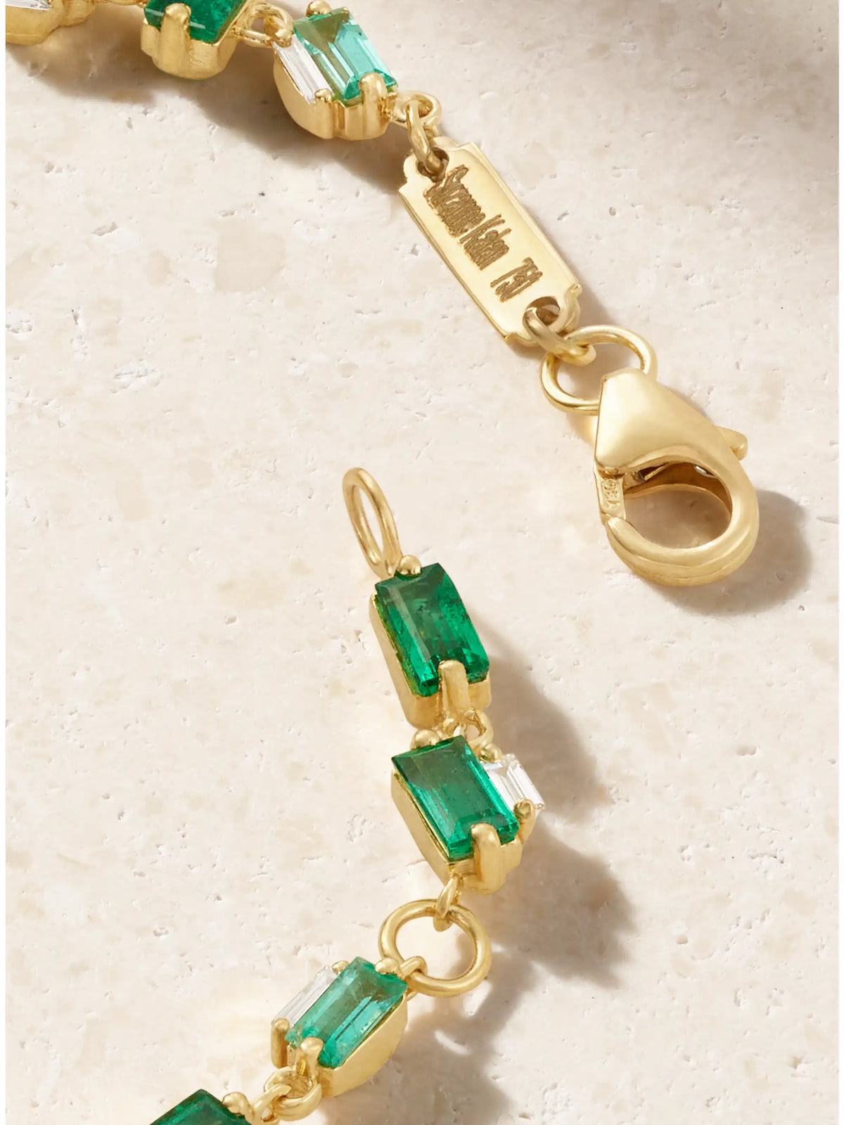18-karat Gold Emerald And Diamond Bracelet