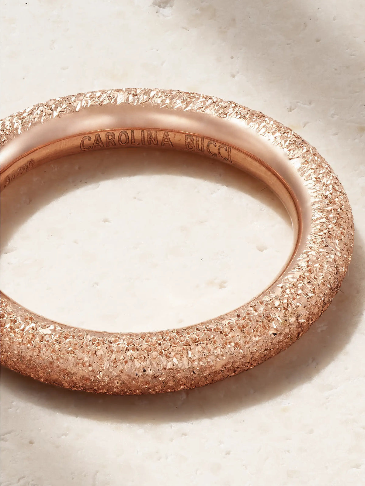 Florentine Finish 18-karat Rose Gold Ring