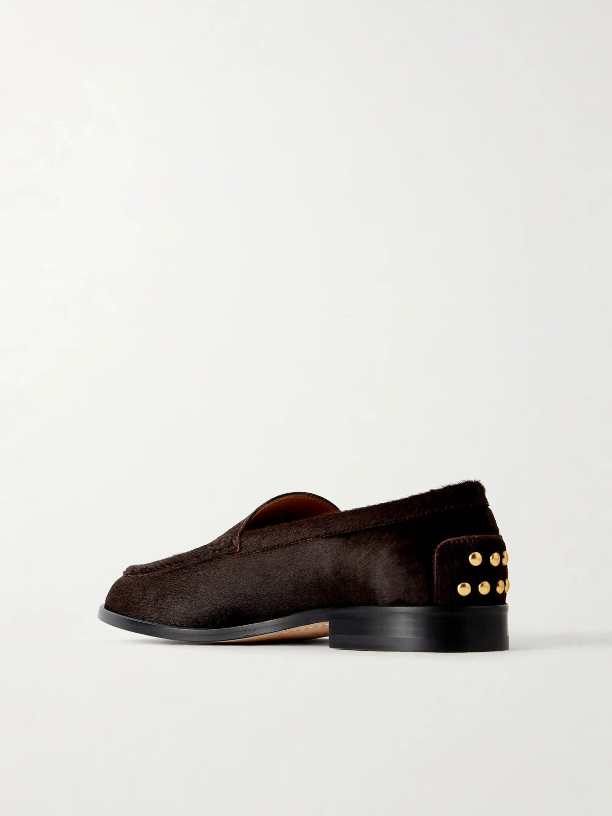 Studded Calf Hair Loafers