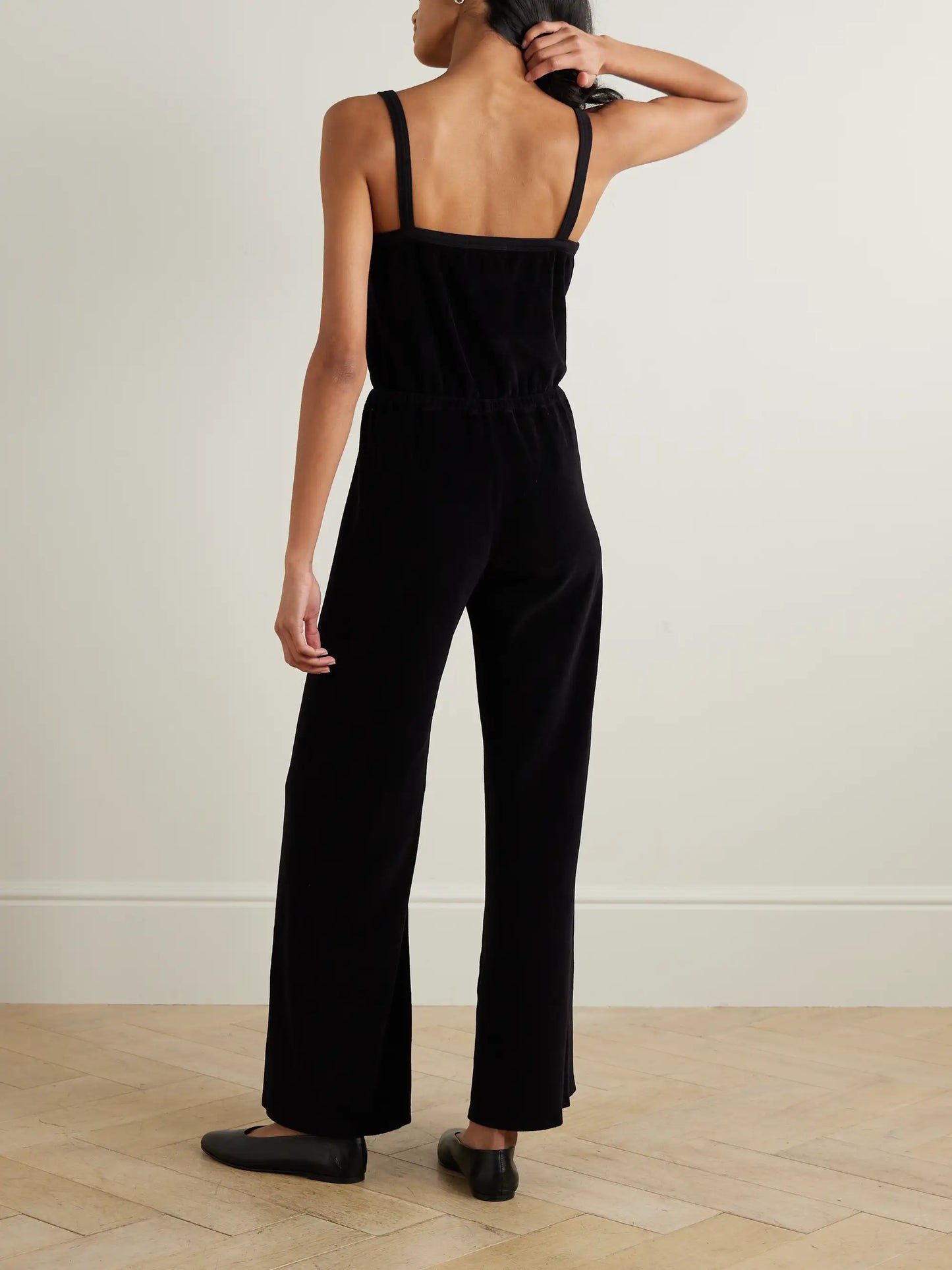 Elma Cotton-blend Velour Jumpsuit