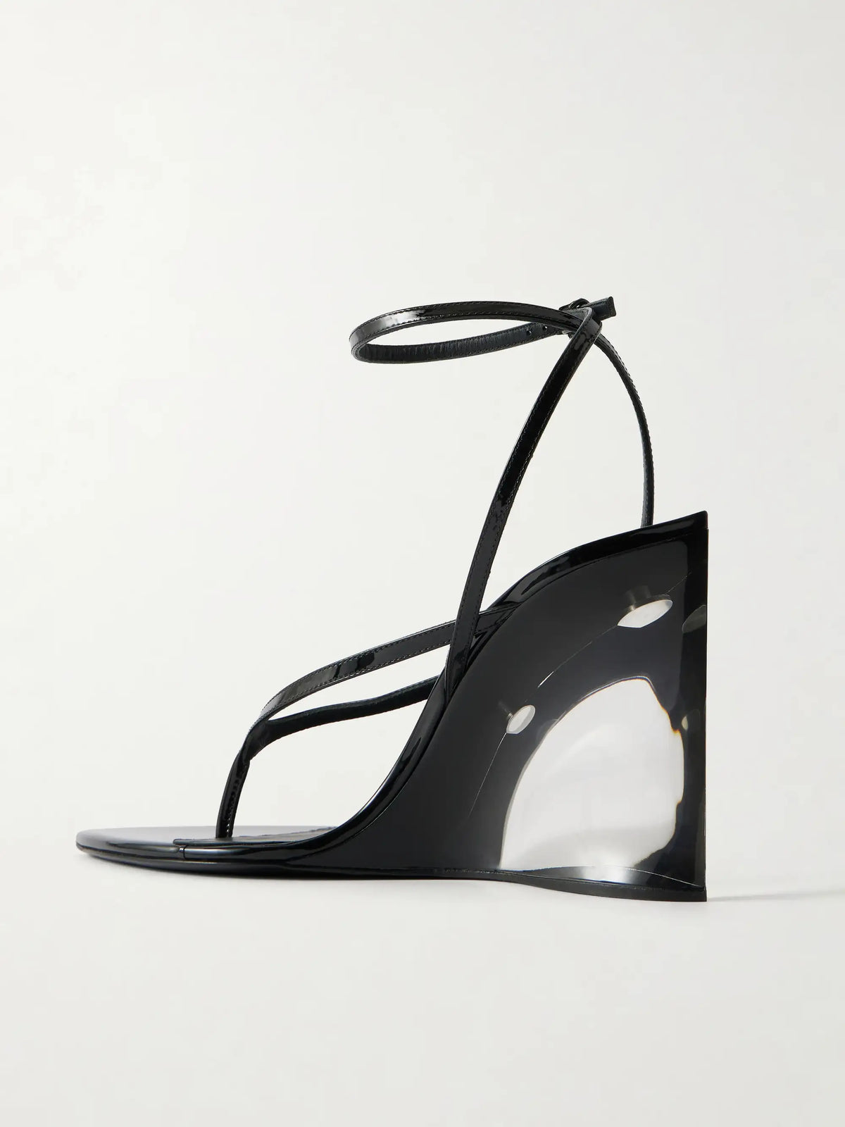 Tong 90 Patent-leather Wedge Sandals