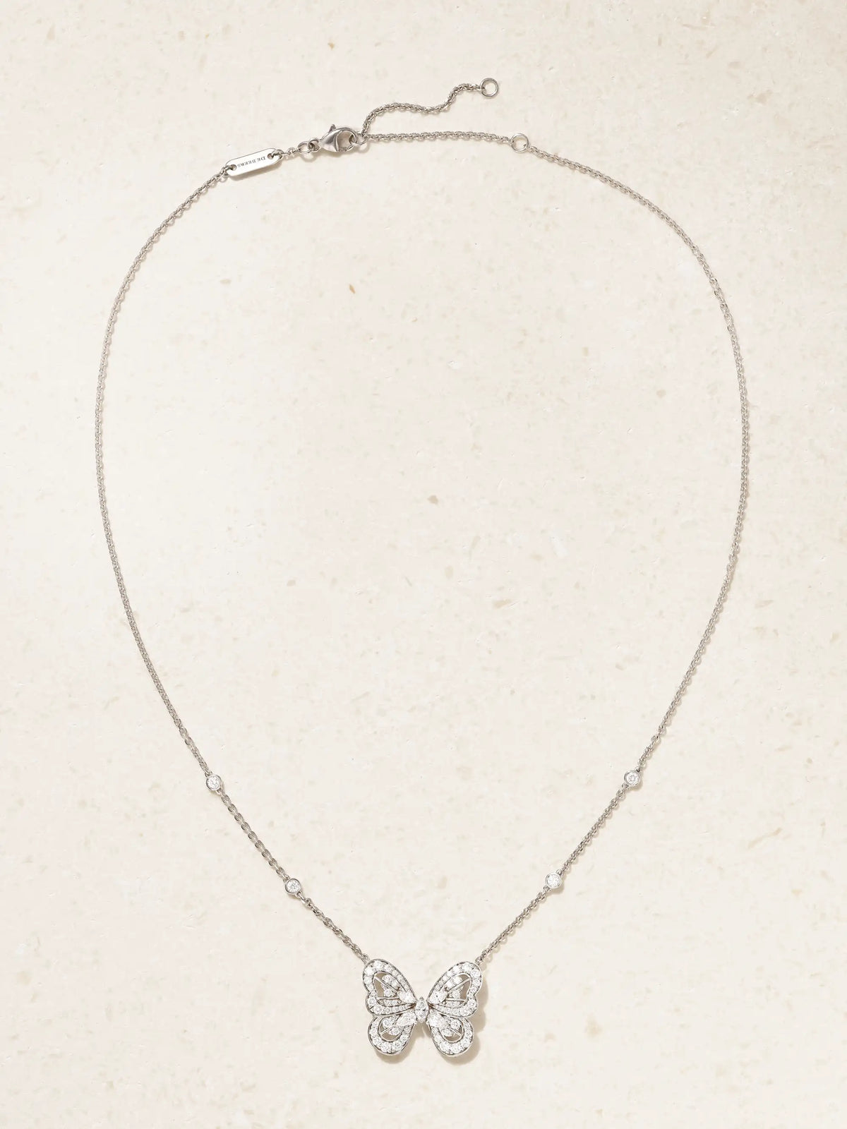 Portraits Of Nature Butterfly 18-karat White Gold Diamond Necklace