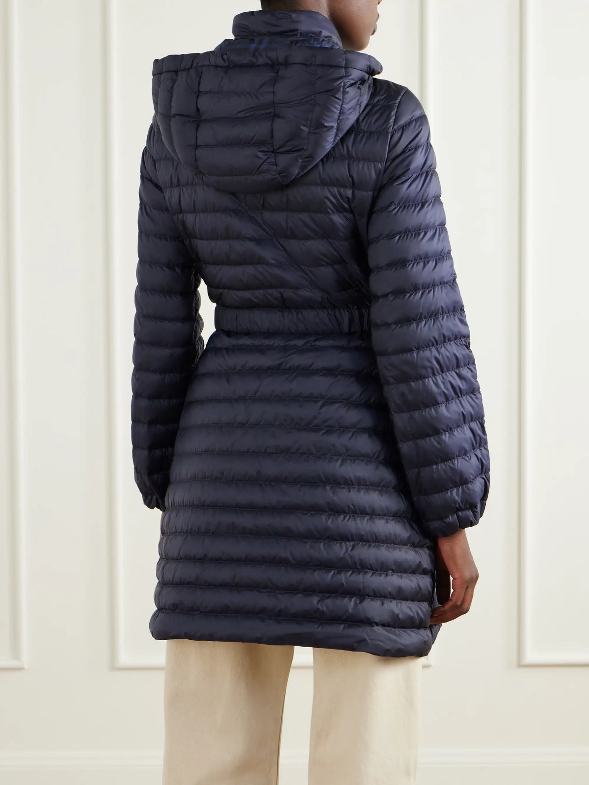 Burberry Hooded Belted Quilted Shell Coat