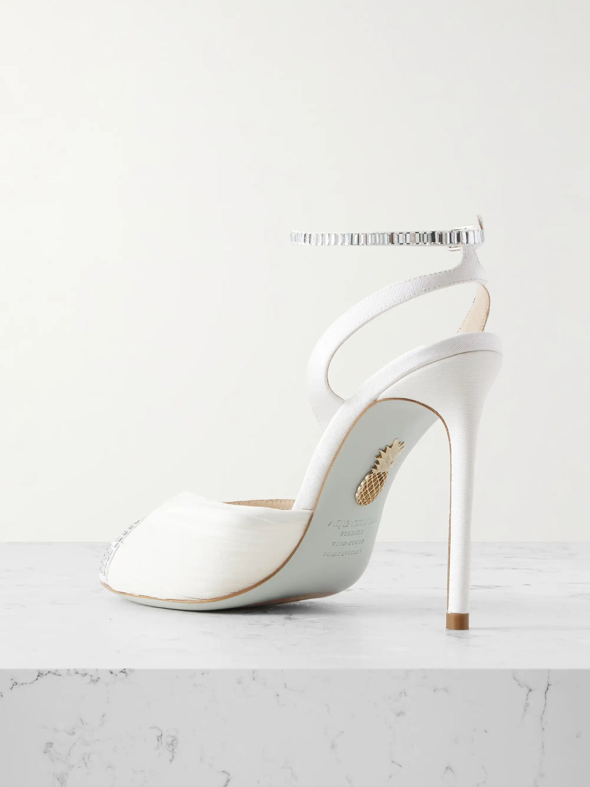 Be Mine 105 Embellished Grosgrain-trimmed Chiffon Sandals