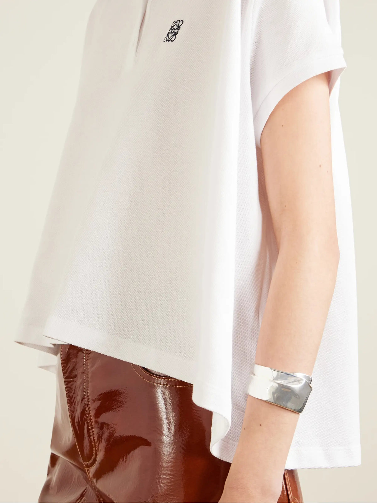 LOEWE Anagram Embroidered Cotton-piqué Polo Shirt