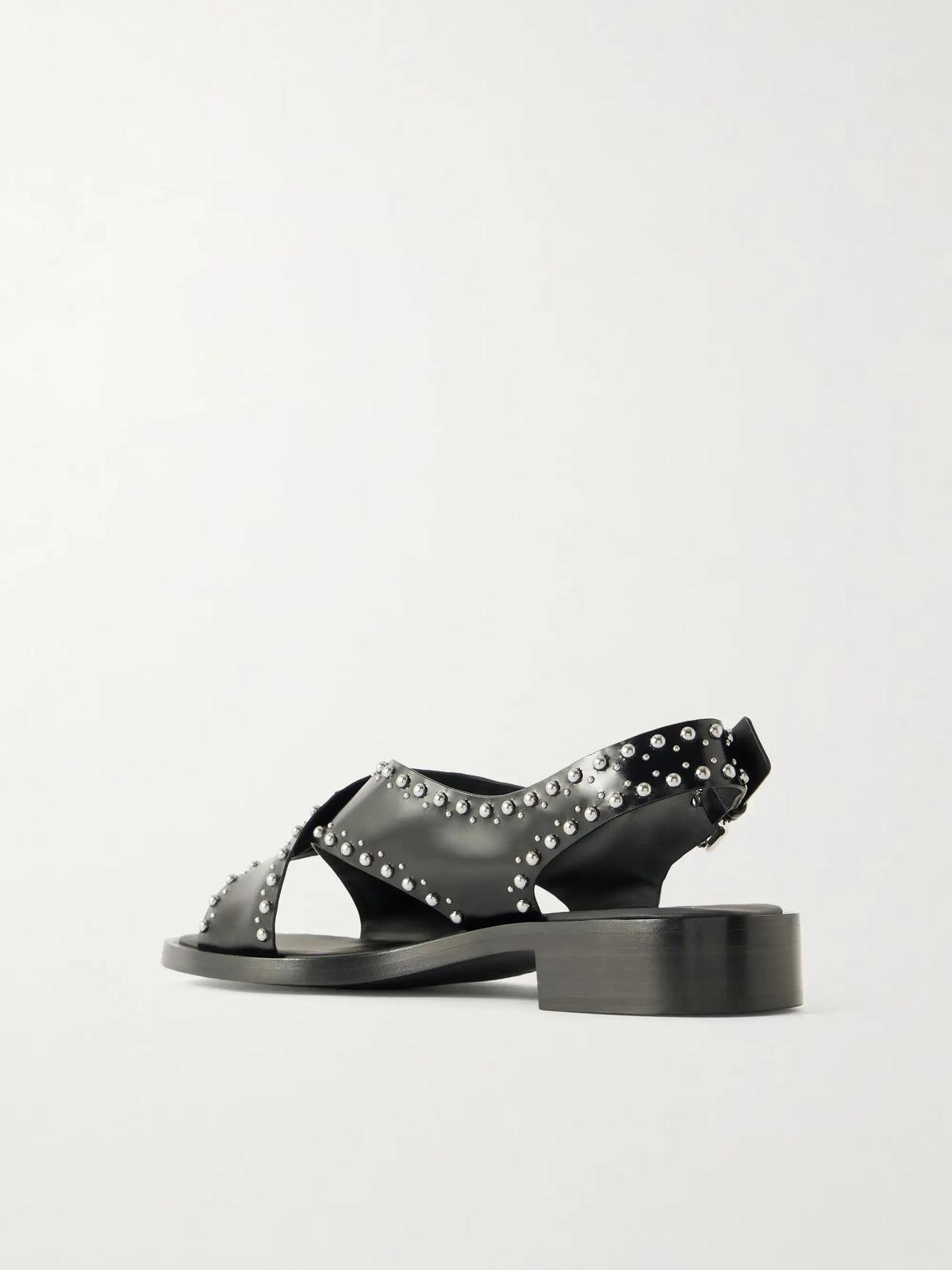 Remi Studded Woven Leather Sandals