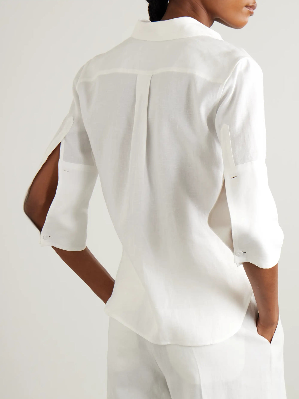 Another Tomorrow Linen Shirt