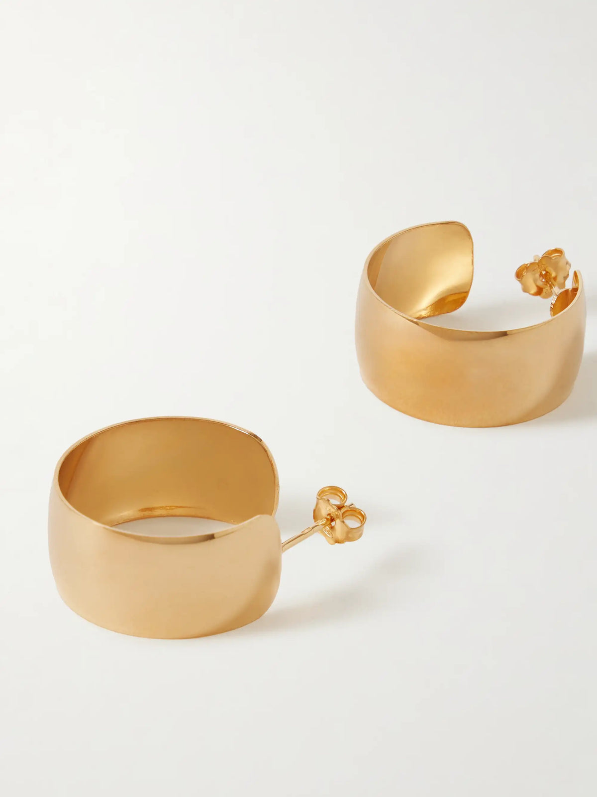 Midi Dome Gold Vermeil Hoop Earrings