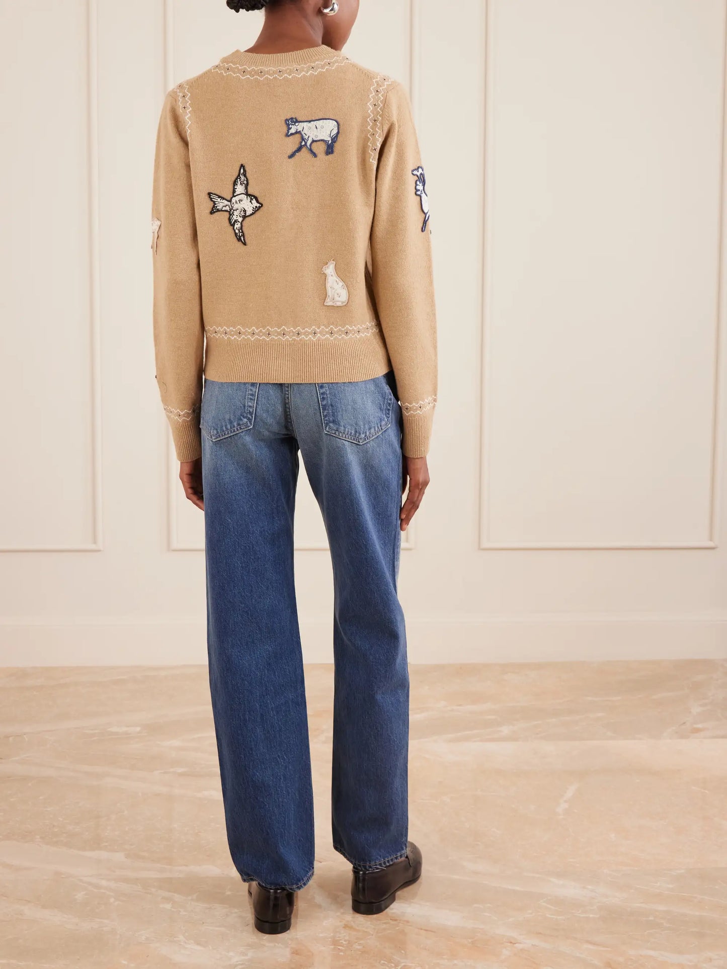 Winslow Appliquéd Wool Cardigan