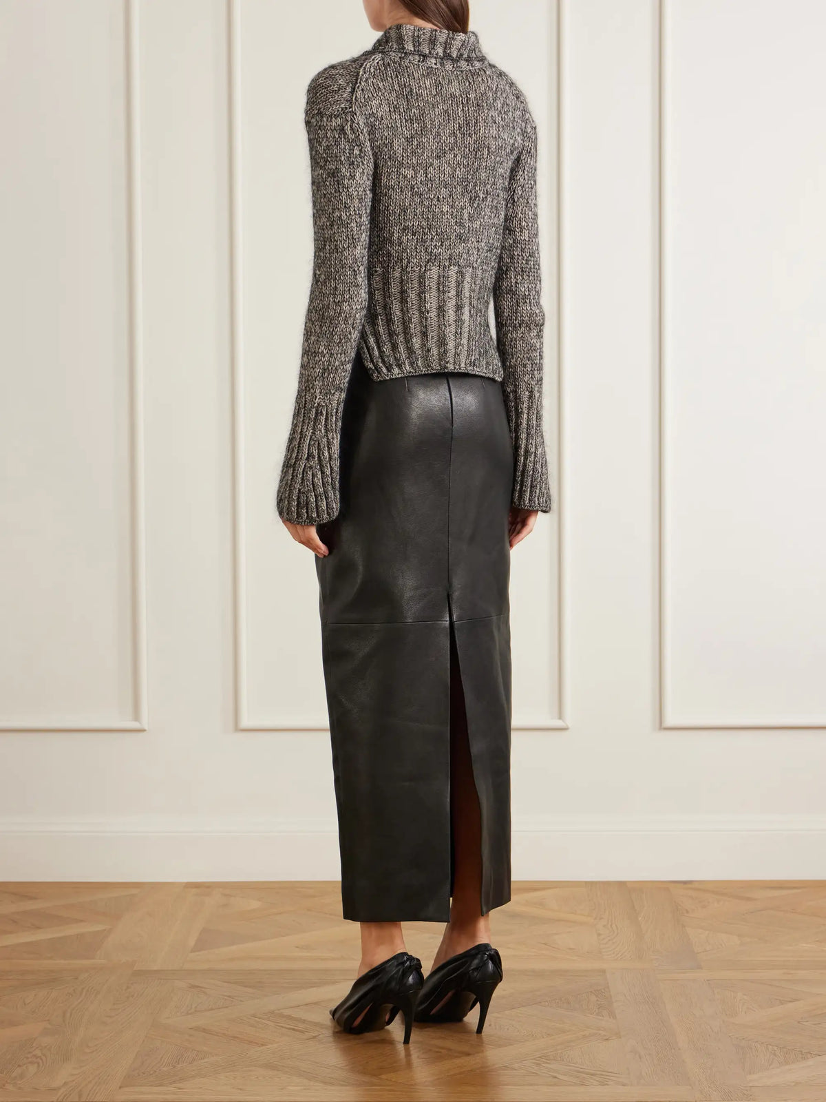 KHAITE Takeo Cashmere, Mohair And Silk-blend Mélange Cardigan