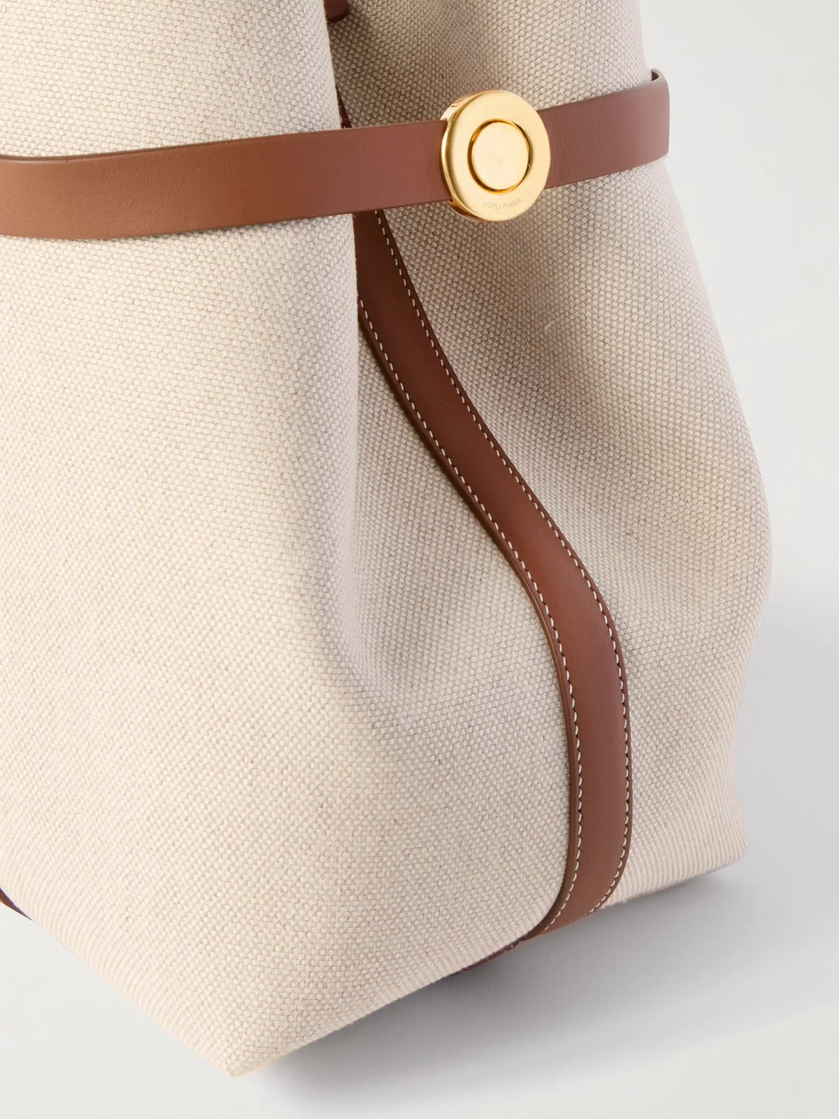 Ghiera Large Leather-trimmed Canvas Tote
