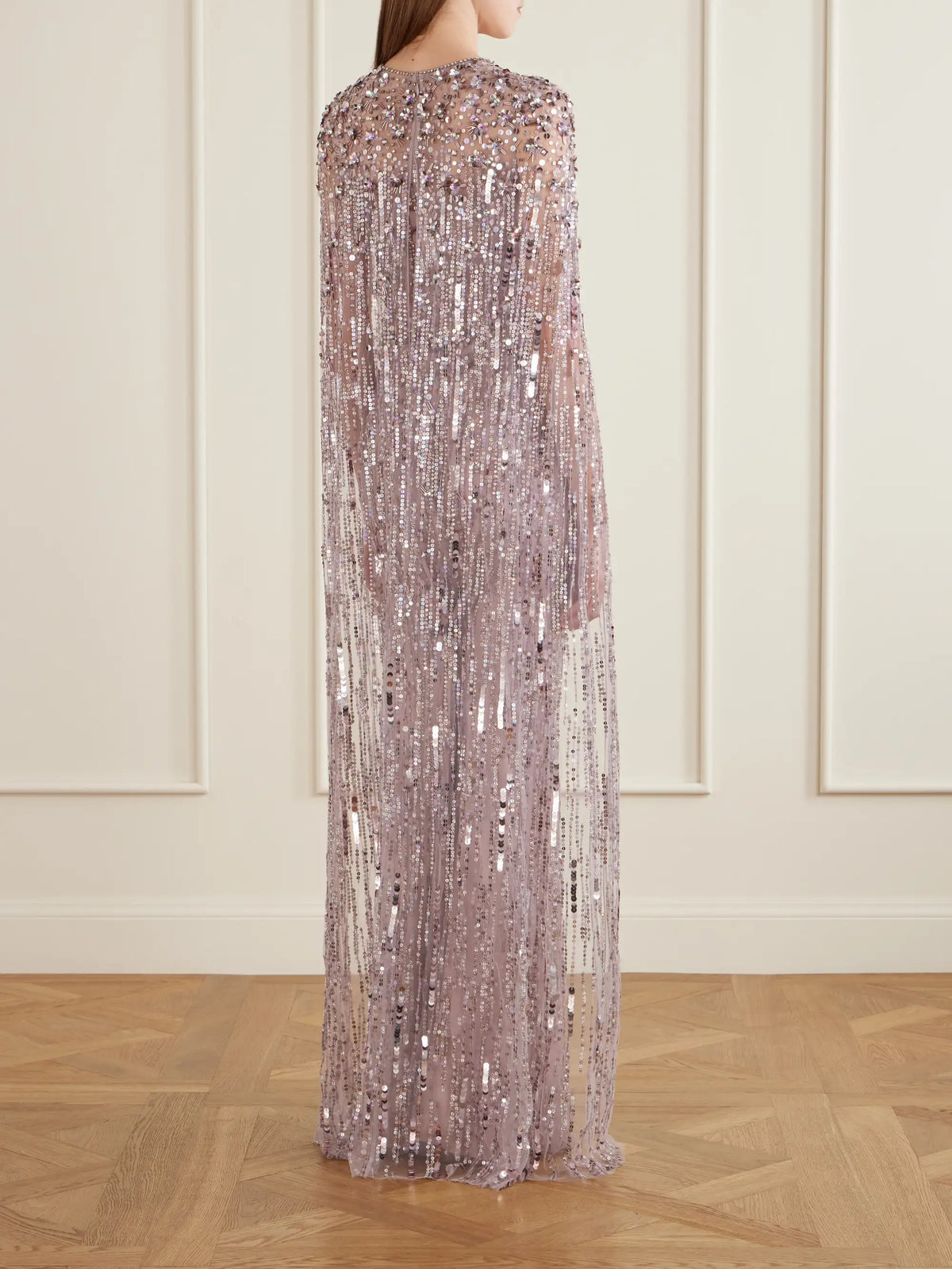 Ruby Sequined Tulle Gown