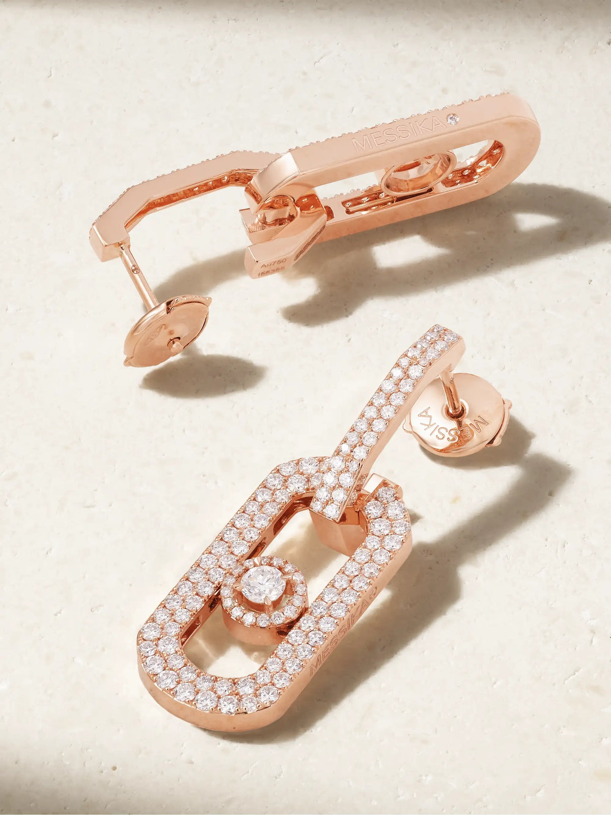 So Move Xl 18-karat Rose Gold Diamond Earrings
