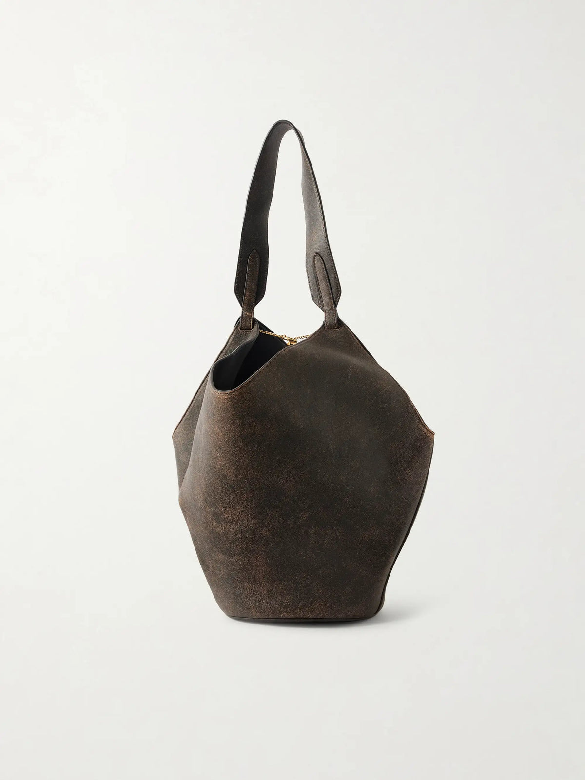 KHAITE Lotus Small Distressed Leather Tote