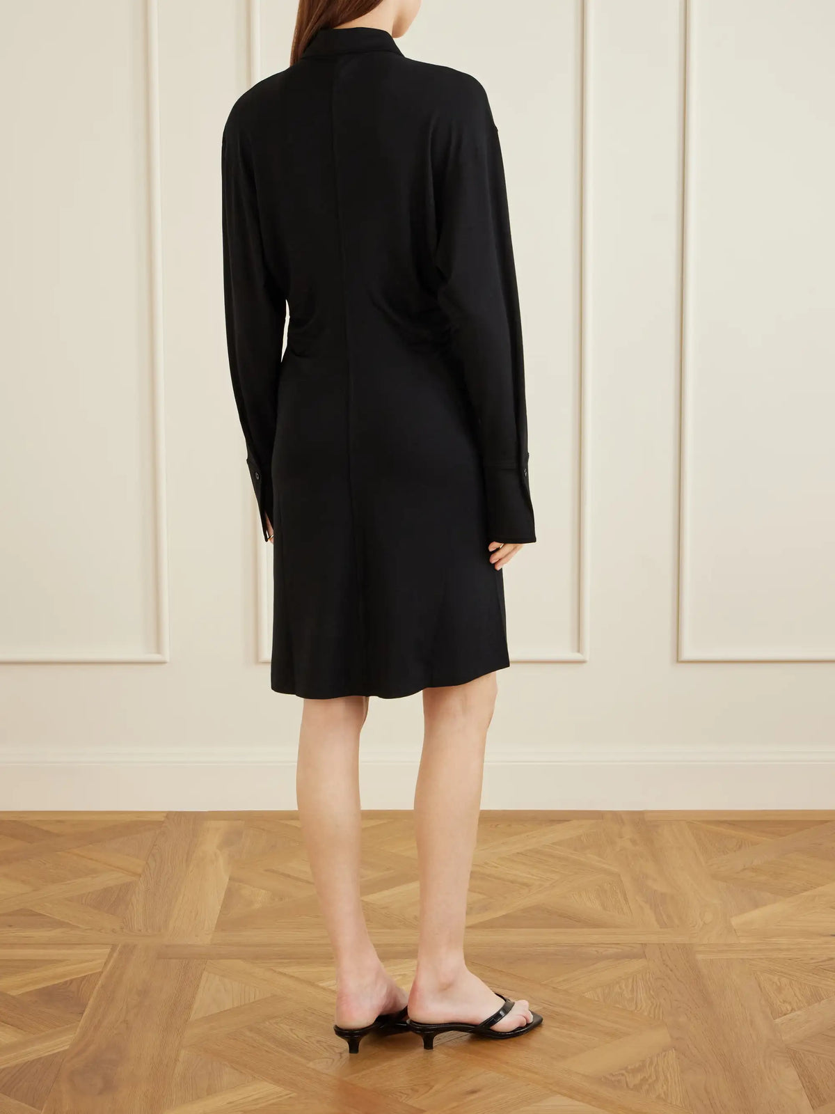 TOTEME Slouch Draped Jersey Midi Dress