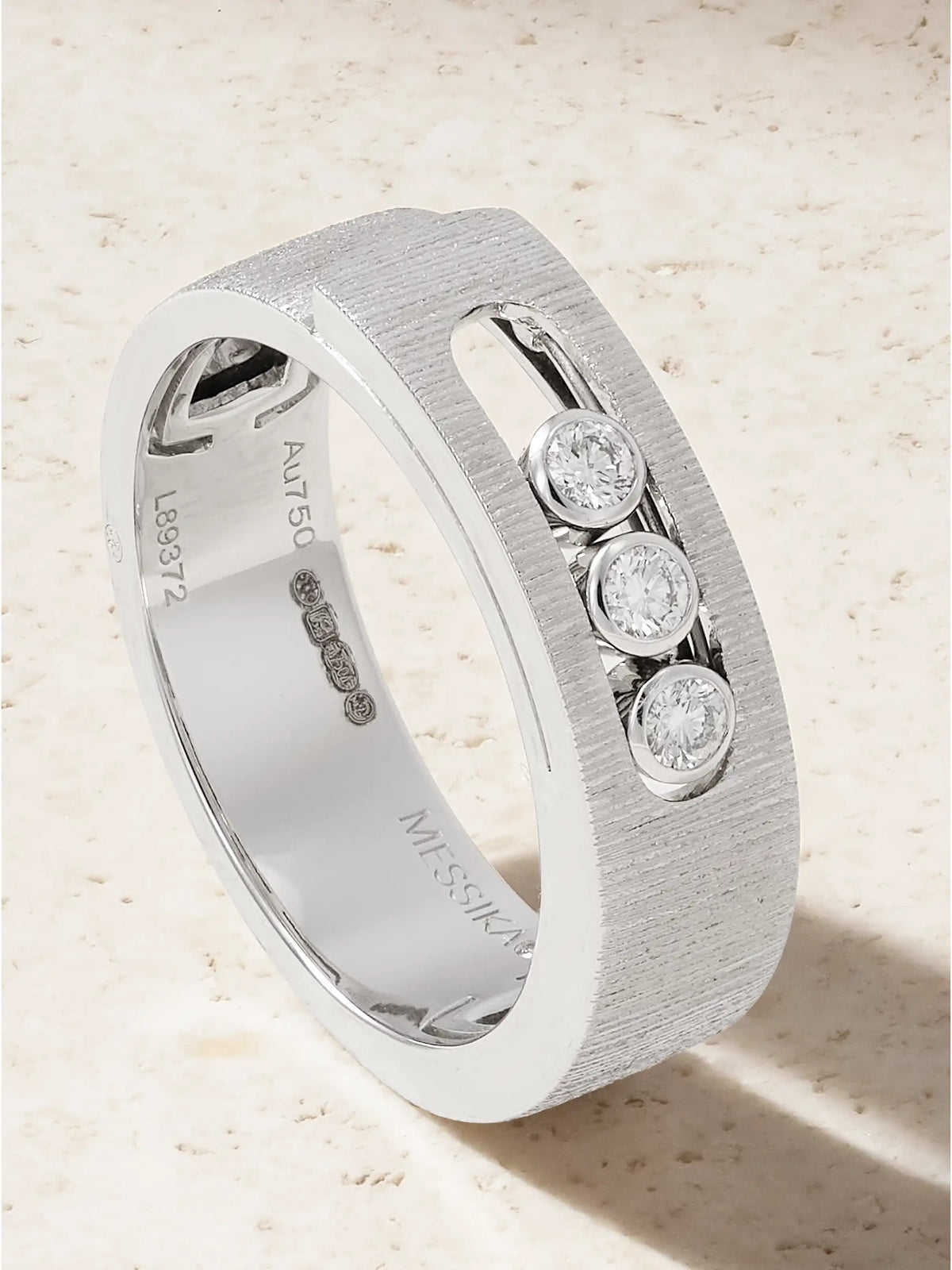 Move Noa Ciselé 14-karat White Gold Diamond Ring