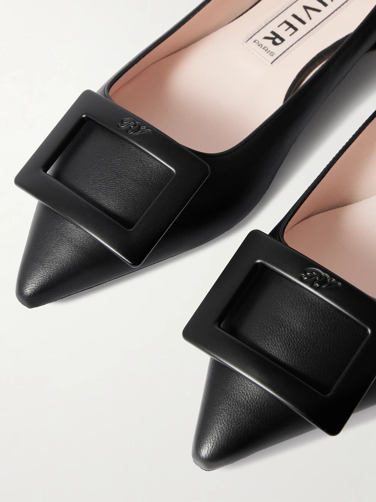 Gommettine Buckled Leather Ballet Flats