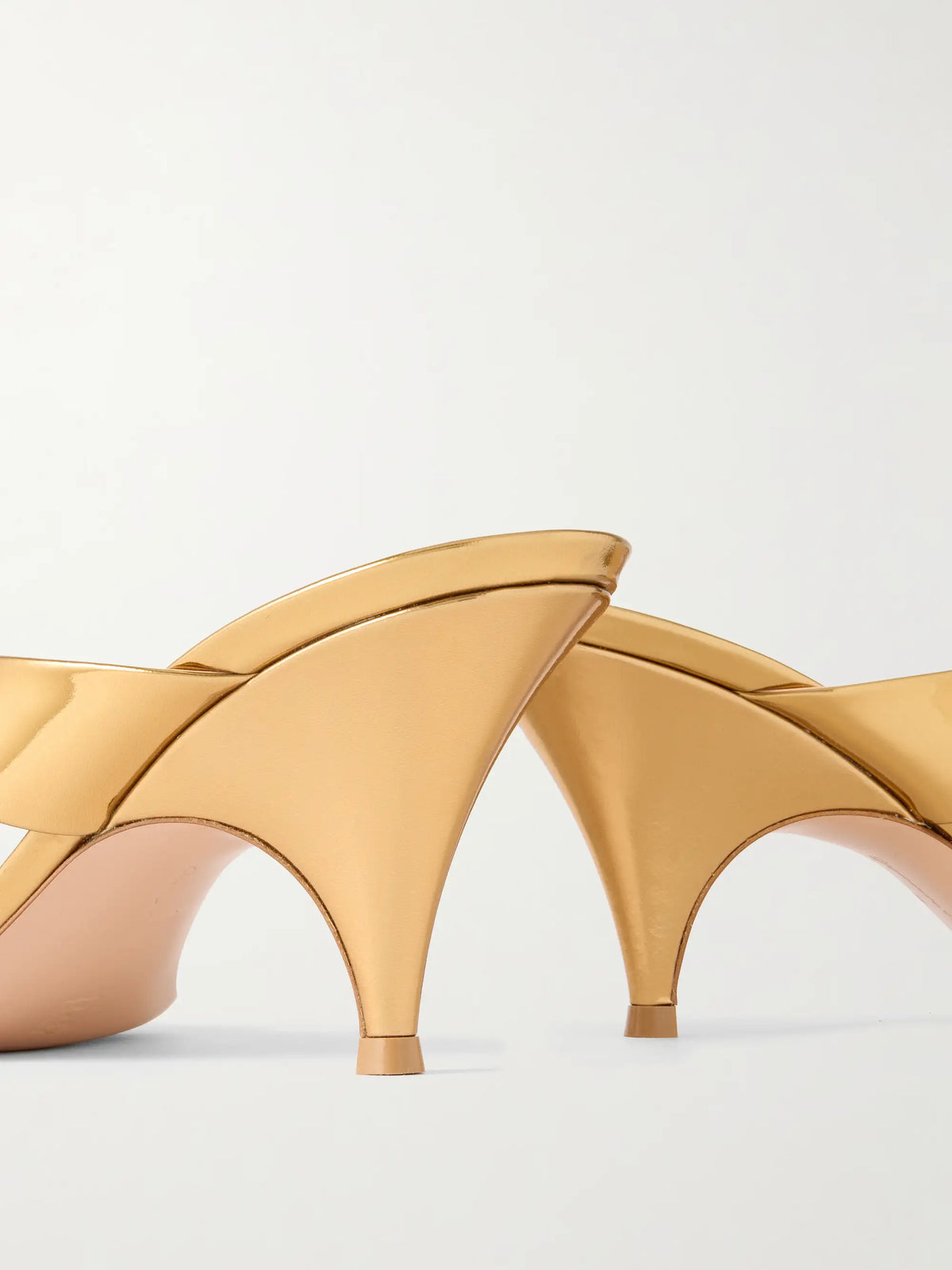 Sofia 70 Mirrored-leather Thong Sandals