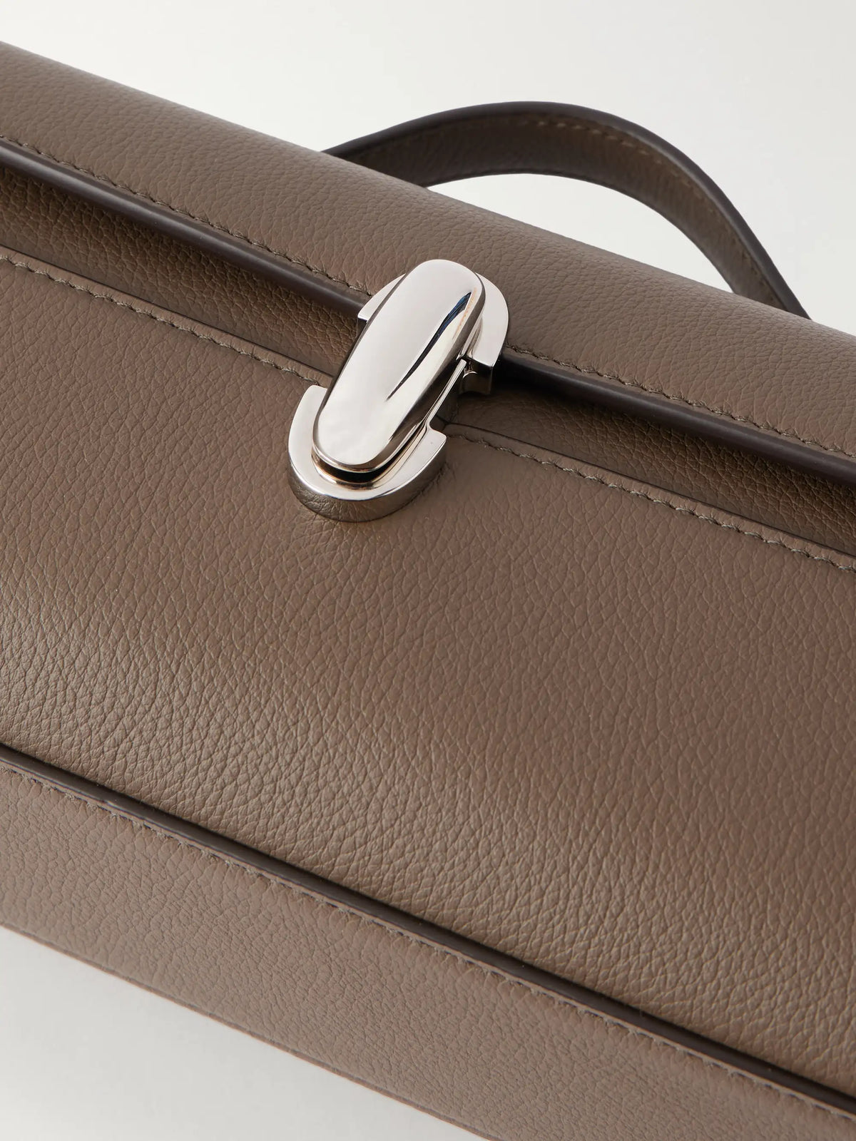 Slim Symmetry Leather Clutch