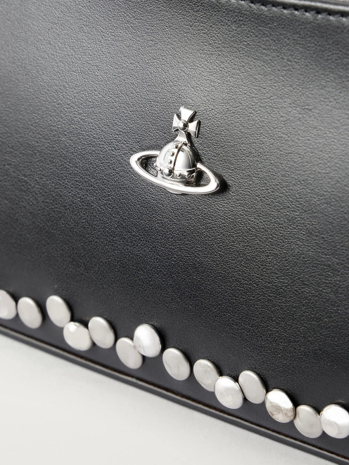 Tasha Logo-embellished Studded Leather Shoulder Bag