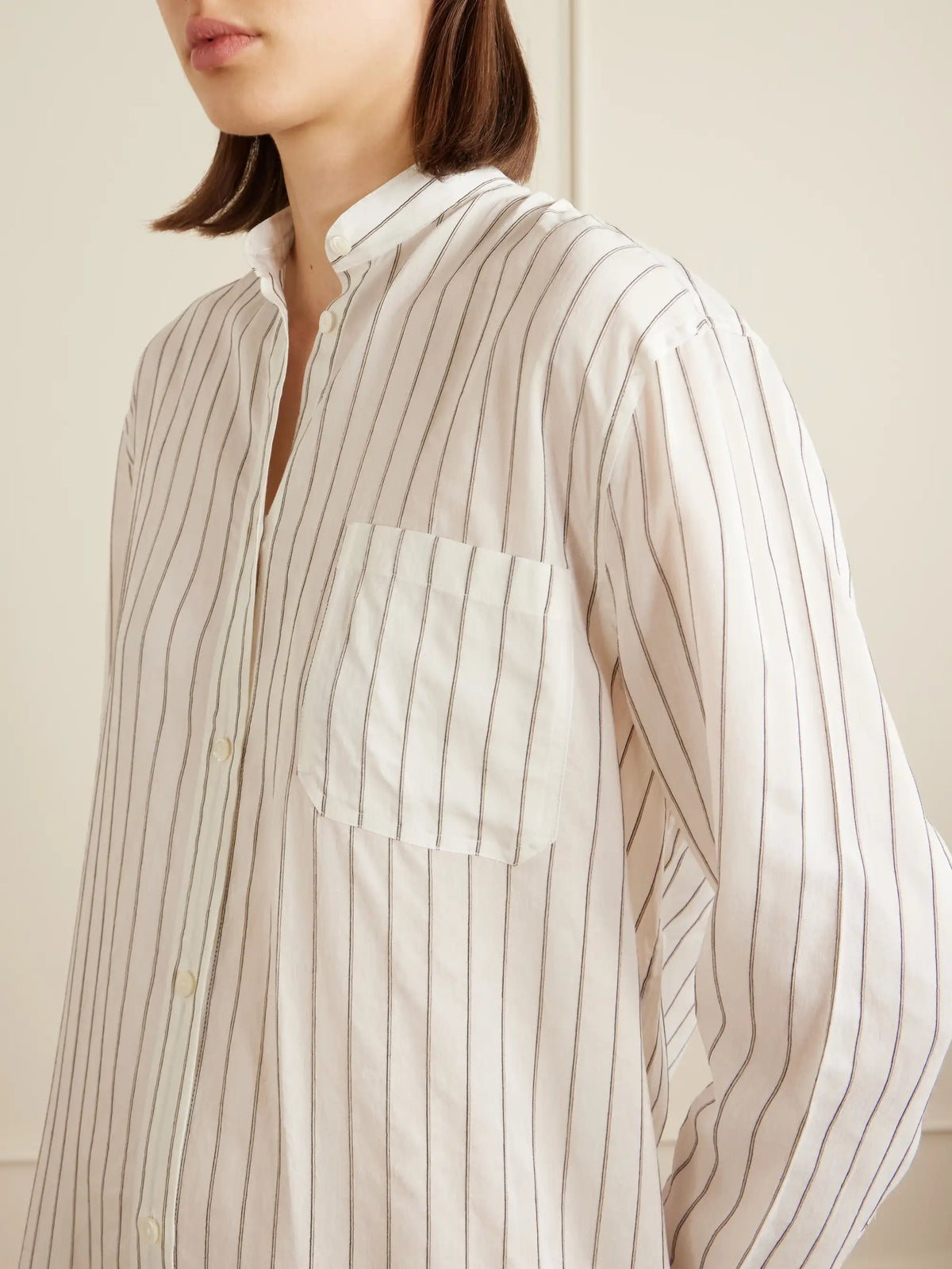 TOTEME Striped Voile Midi Dress