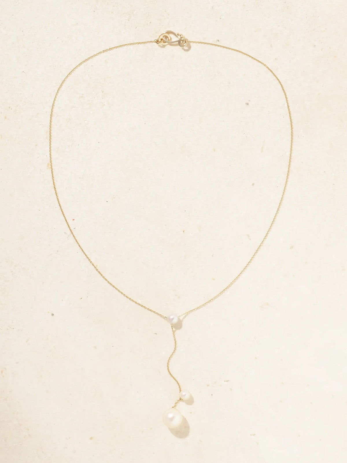 Trois Moon 14-karat Recycled Gold Pearl Necklace