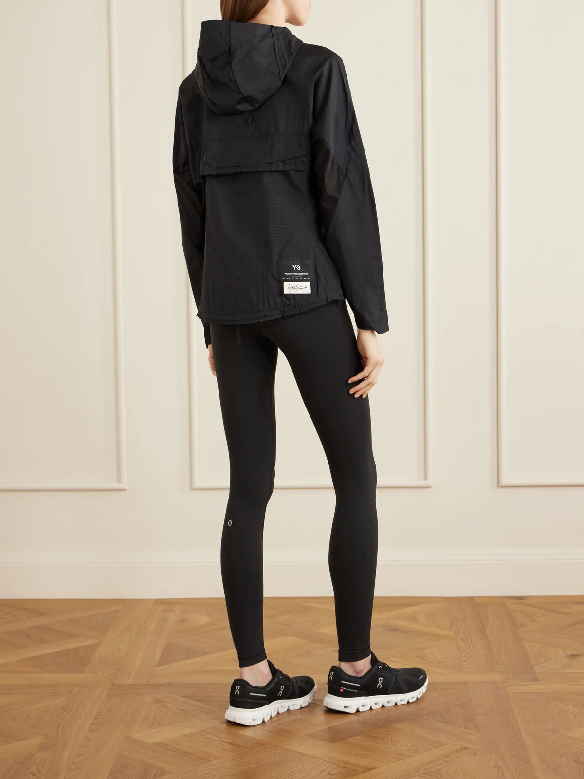 + Y-3 Frayed Lightweight Hooded Jacket