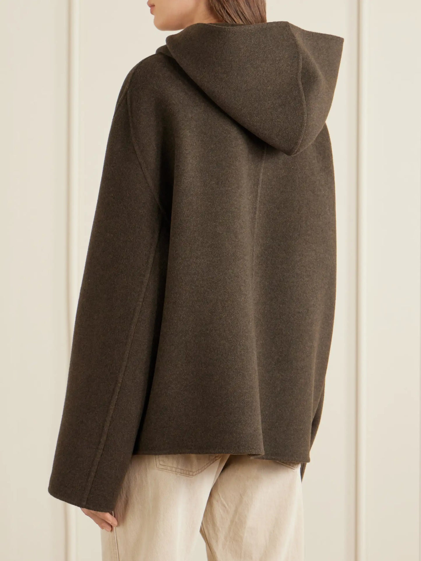 Dolem Hooded Wool Zip-up Jacket