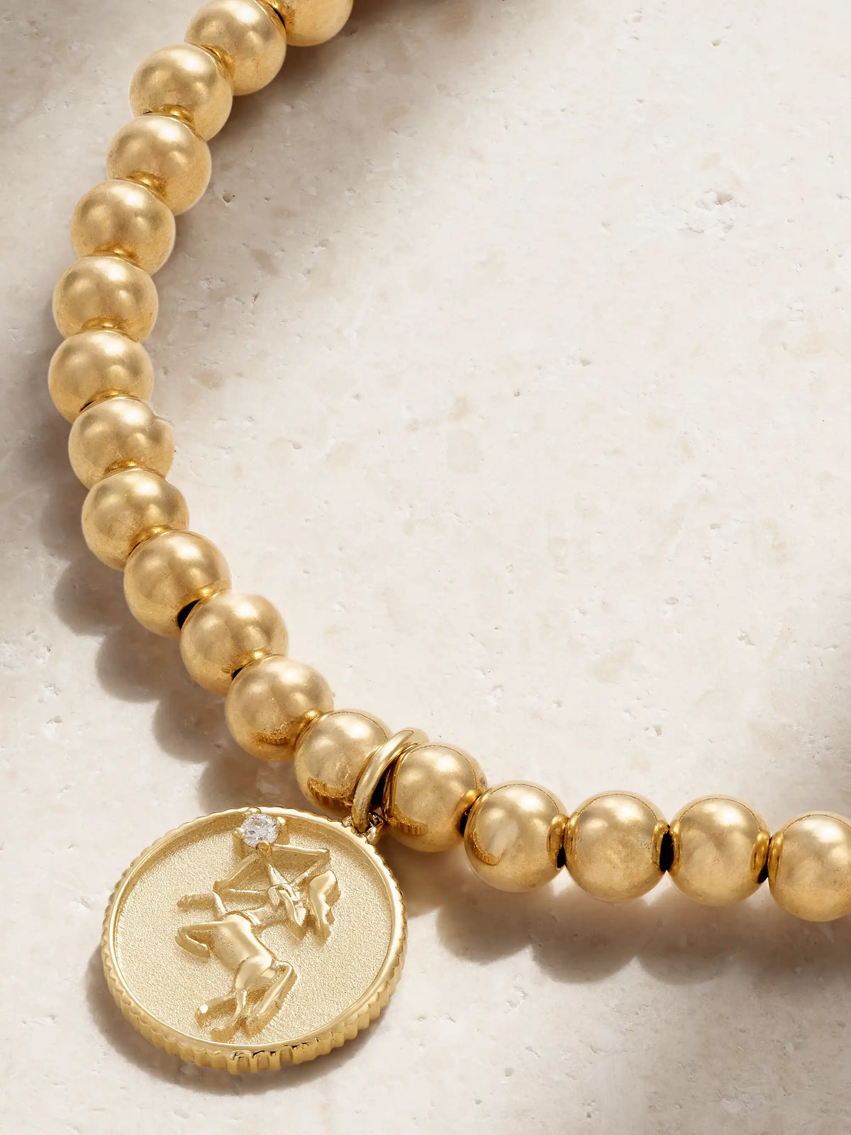 Sagittarius 14-karat Gold Diamond Bracelet