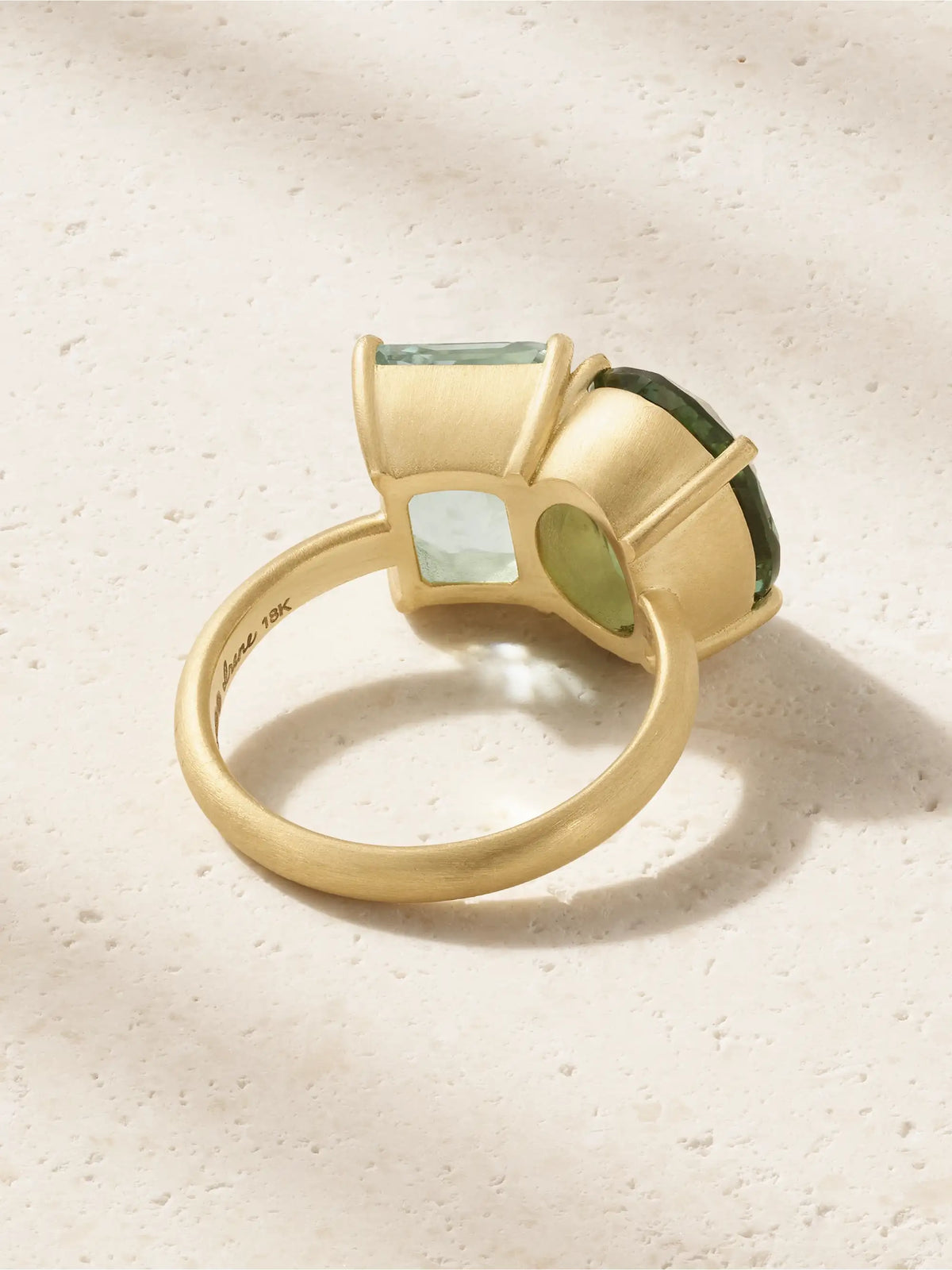 Gemmy Gem 18-karat Gold, Tourmaline And Aquamarine Ring