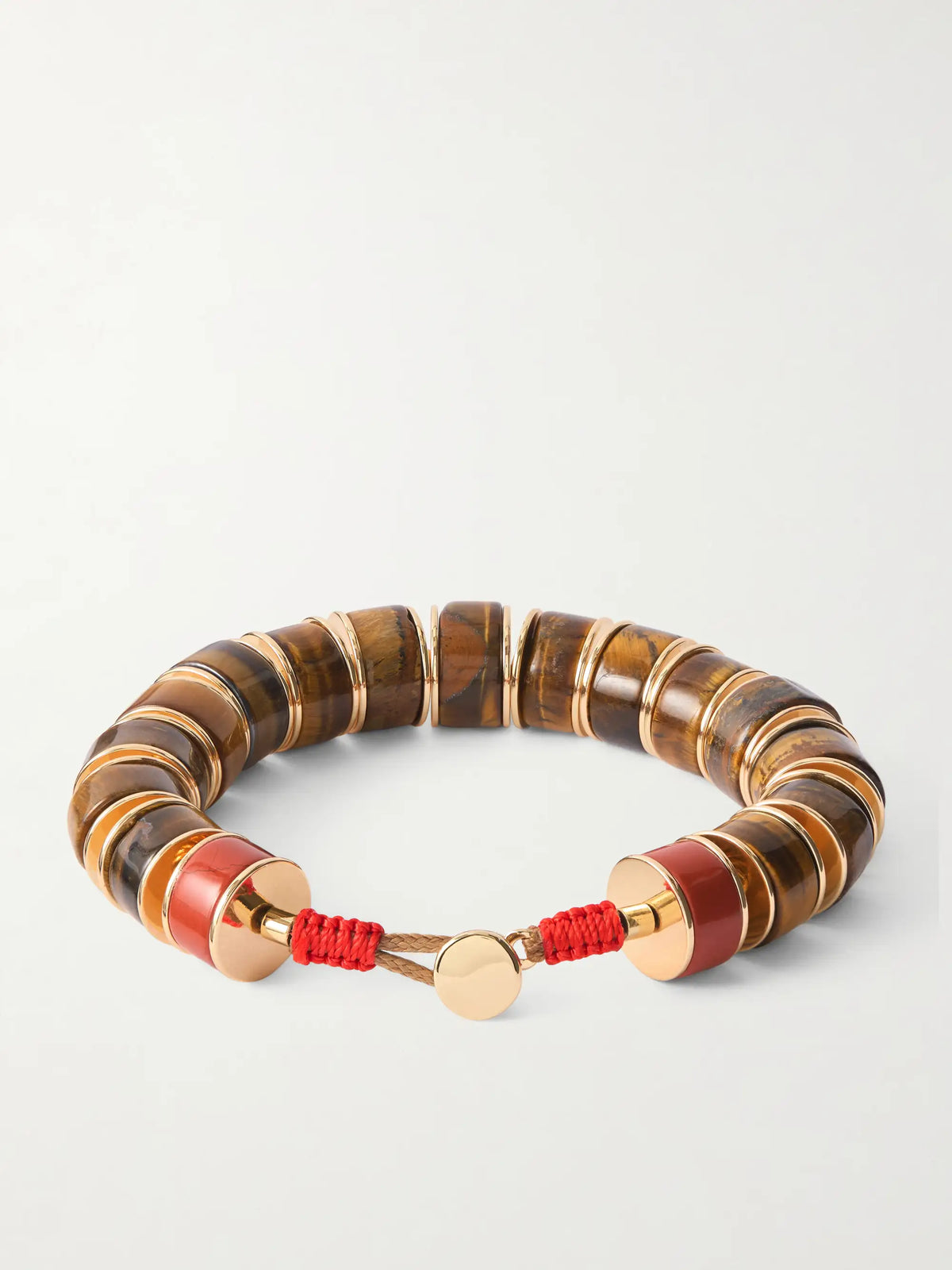 The Stone Slide Gold-tone And Tiger's Eye Beaded Bracelet