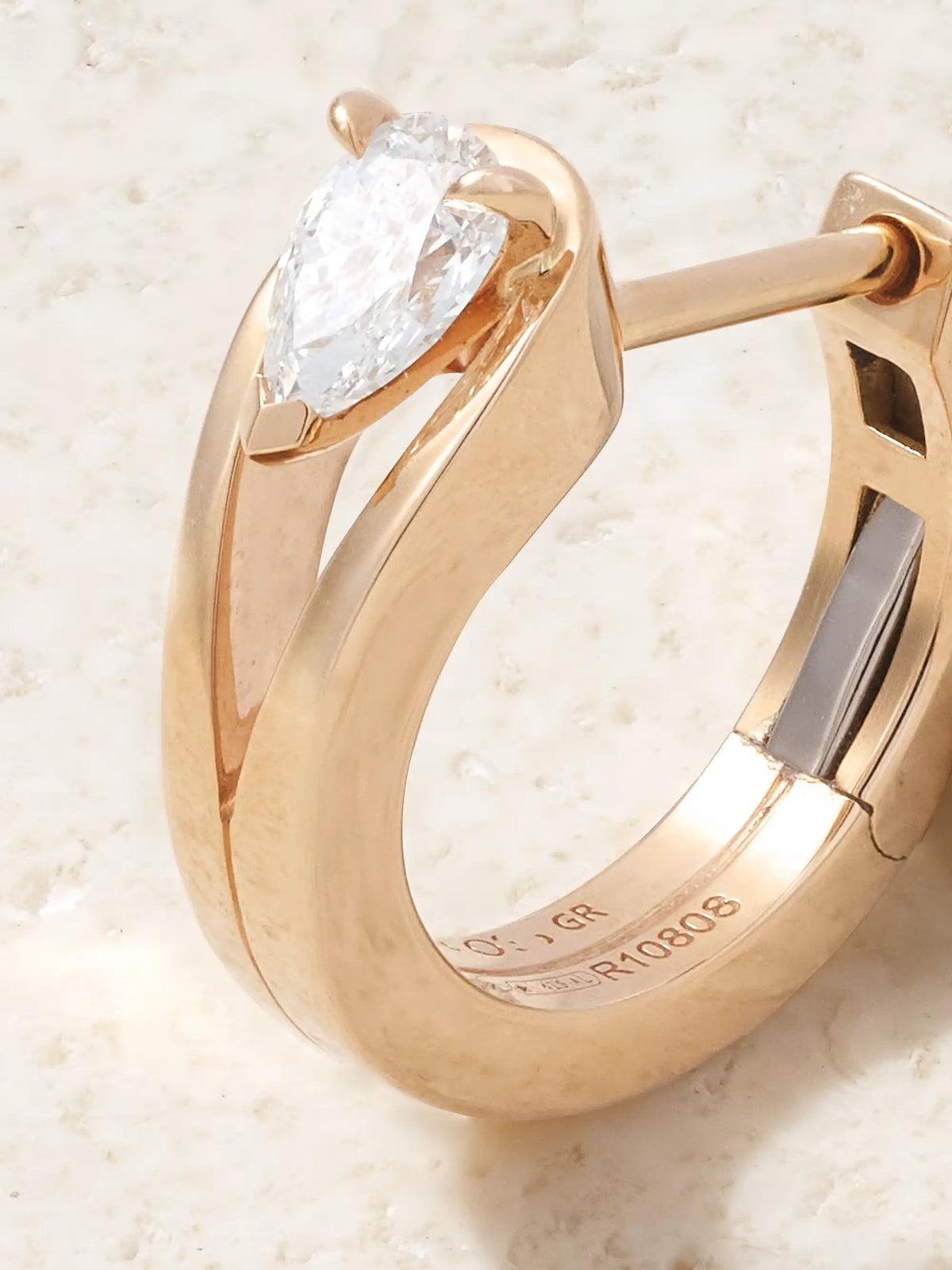 Serti Inversé 18-karat Rose Gold Diamond Single Earring