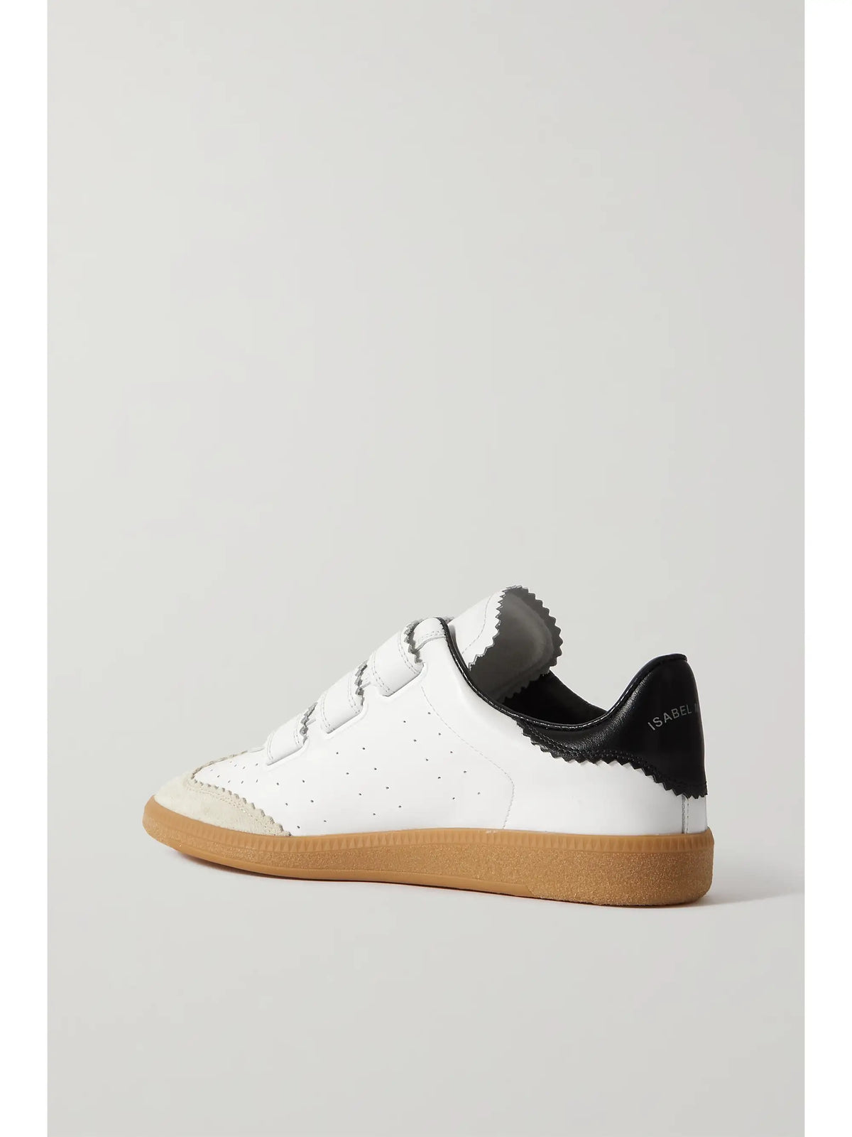 Beth Suede-trimmed Leather Sneakers