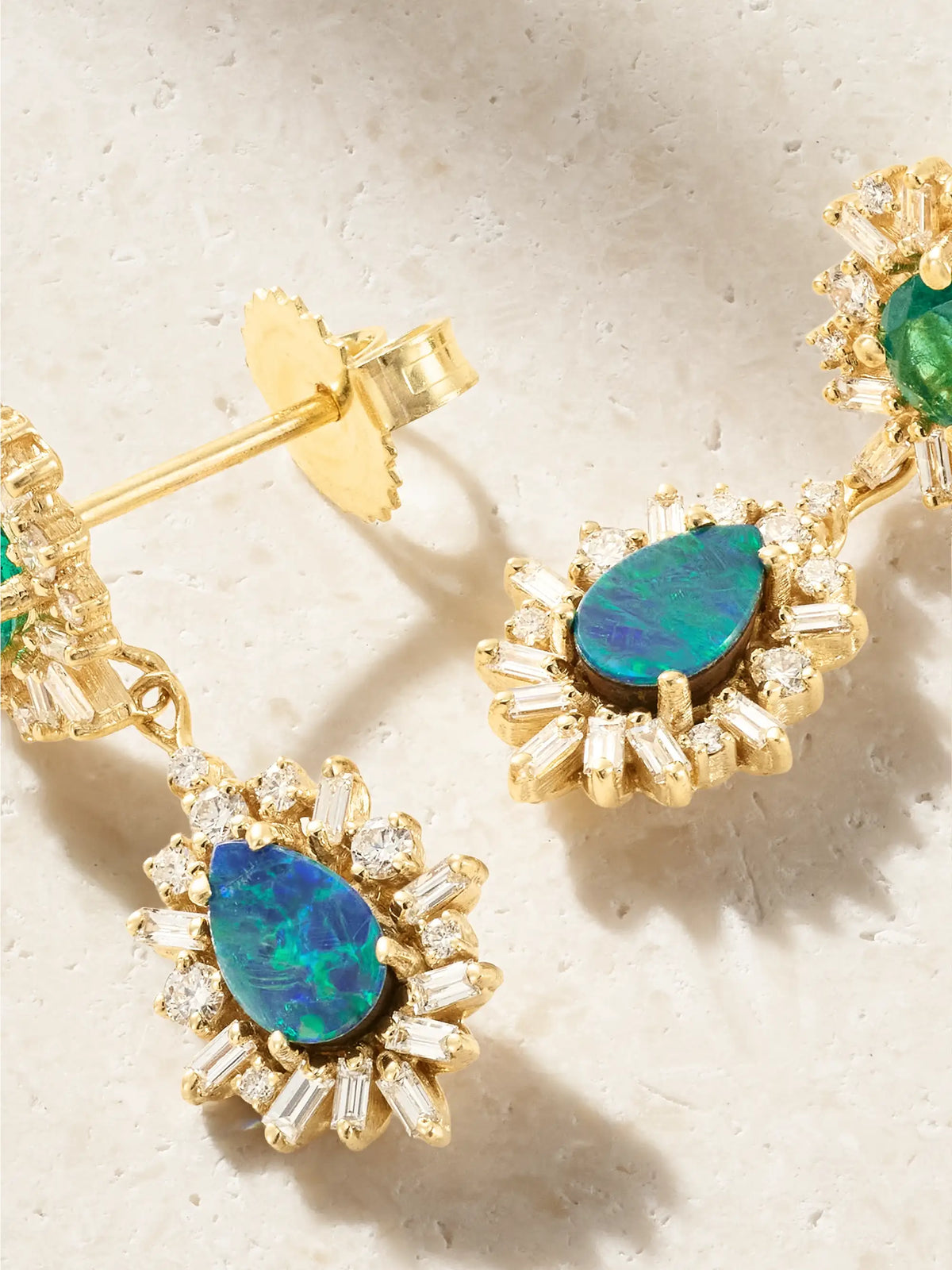 Suzanne Kalan 18-karat Gold Multi-stone Earrings