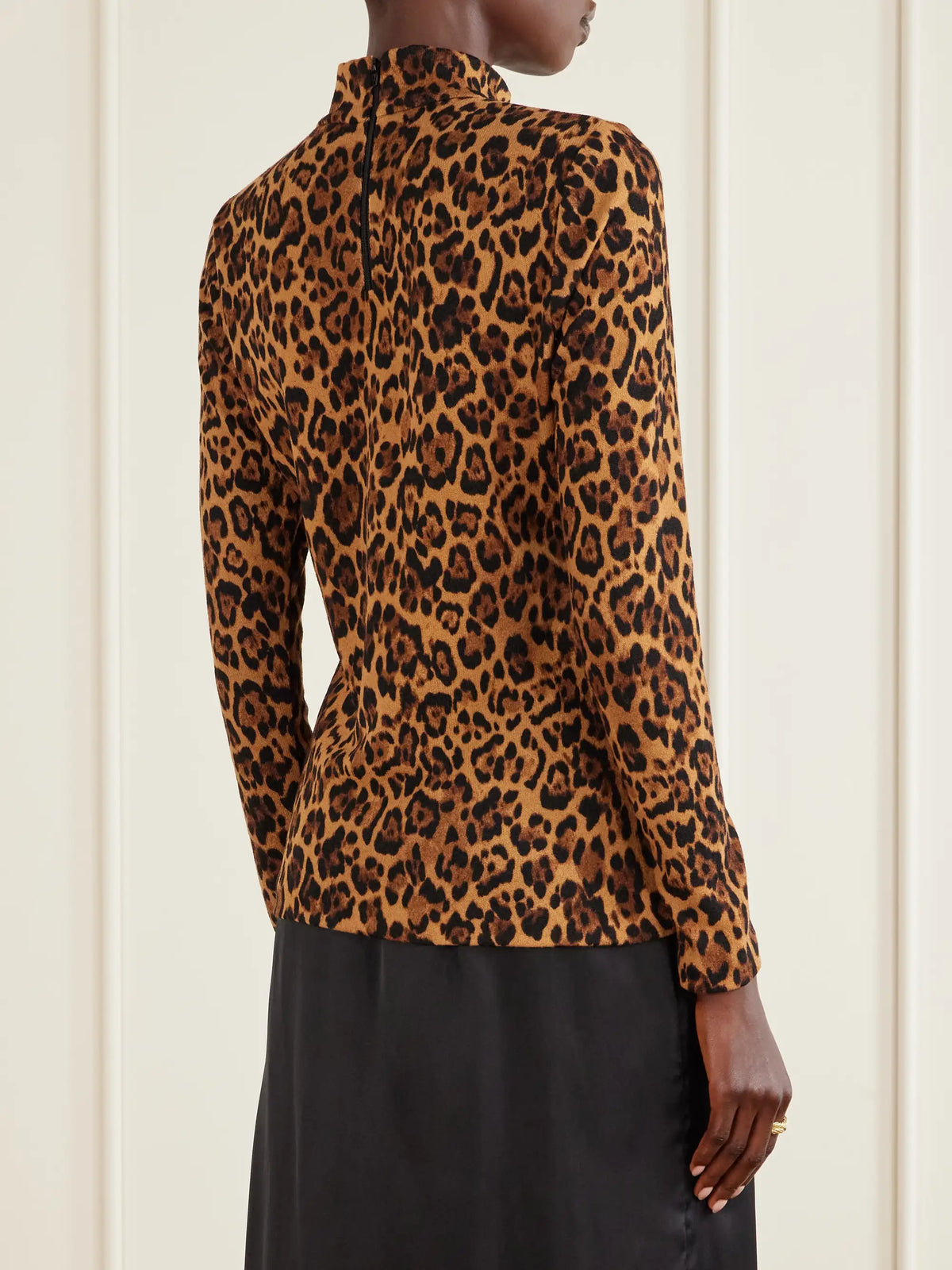 Anna Sui Leopard-print Turtleneck Sweater