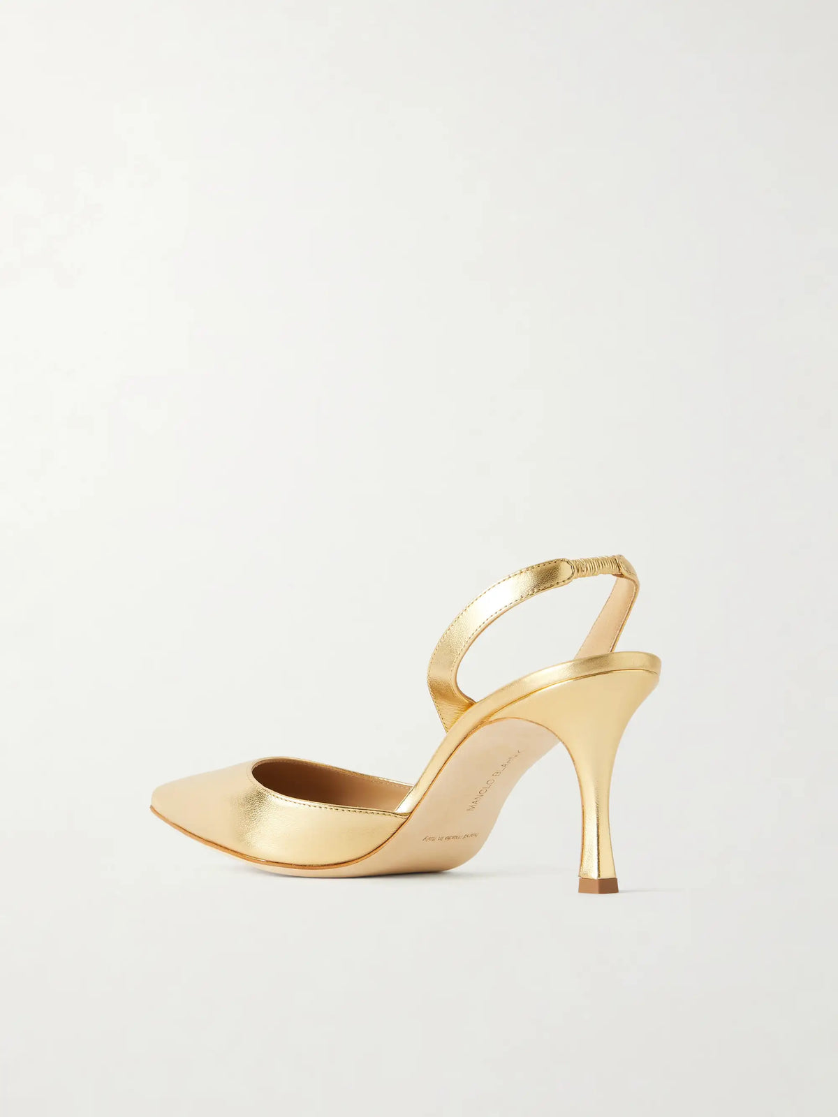 Carolyne 50 Metallic Leather Slingback Pumps
