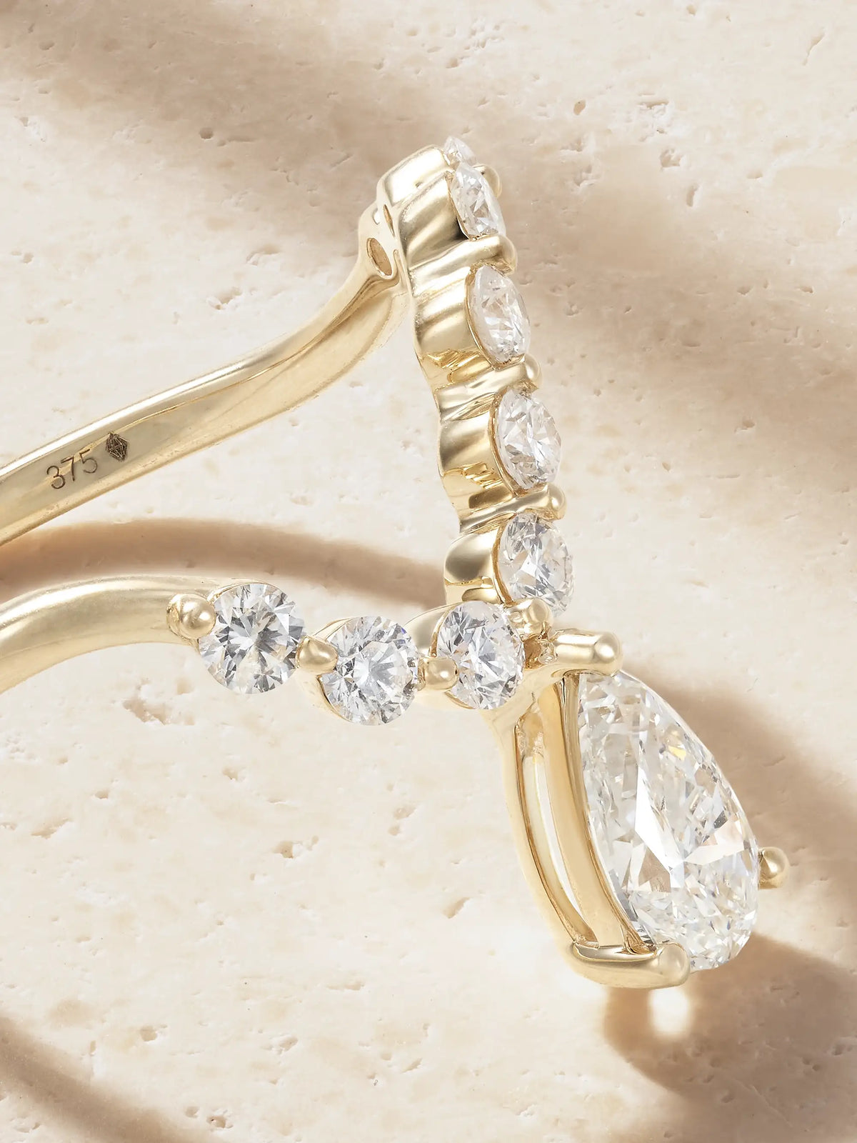 Persée Wave 9-karat Gold Diamond Ring