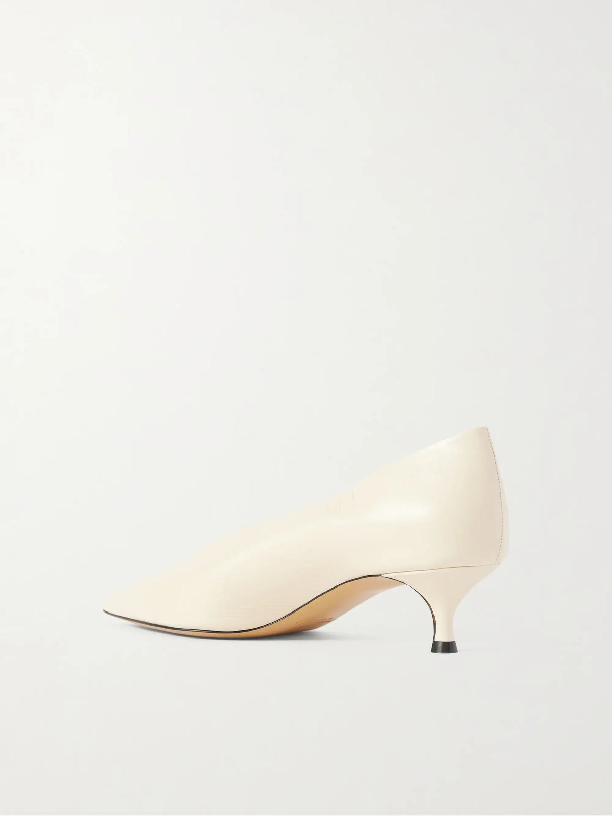 Babouche 40 Crinkled-leather Pumps
