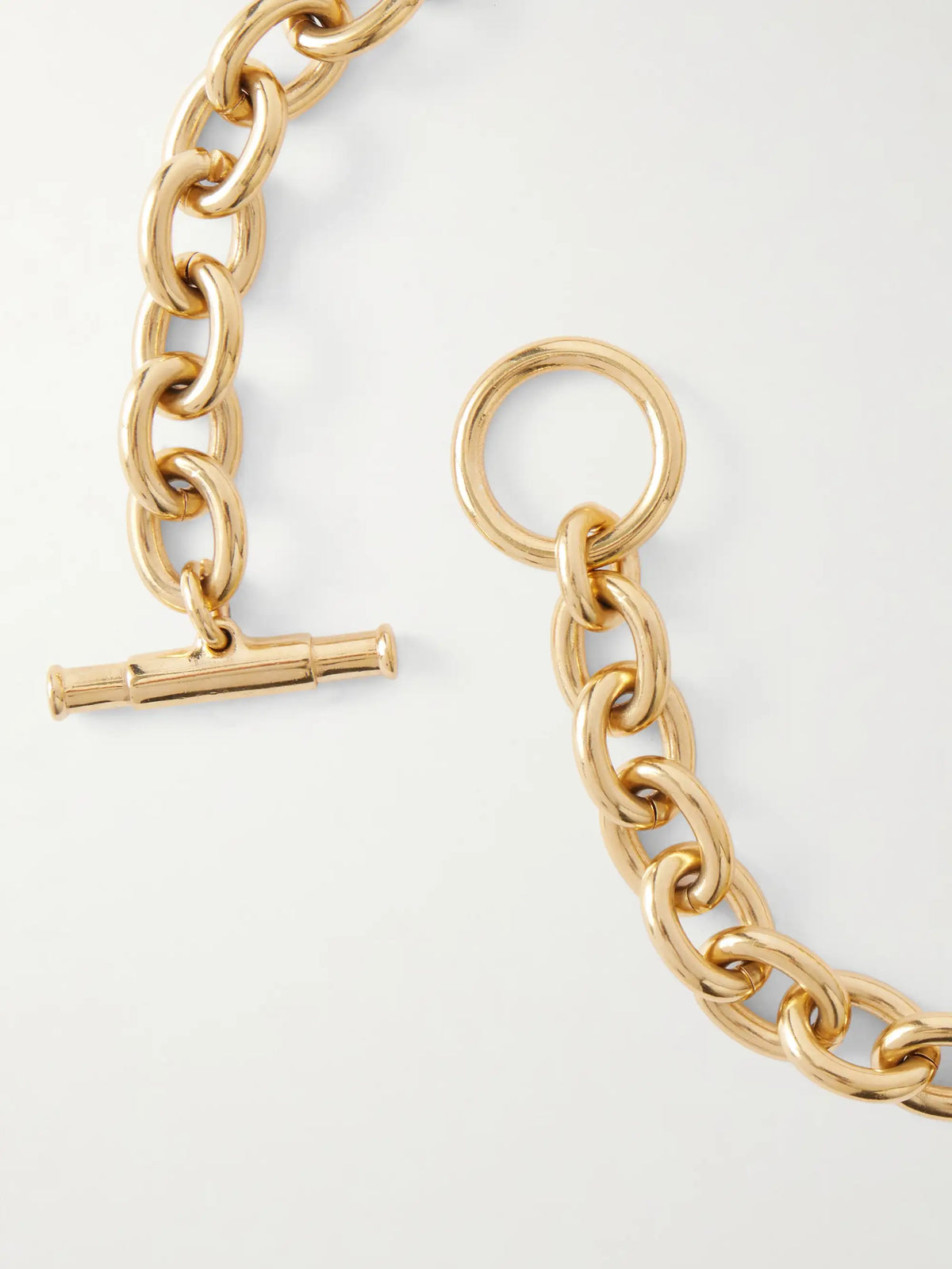 Gold-tone And Leather Necklace