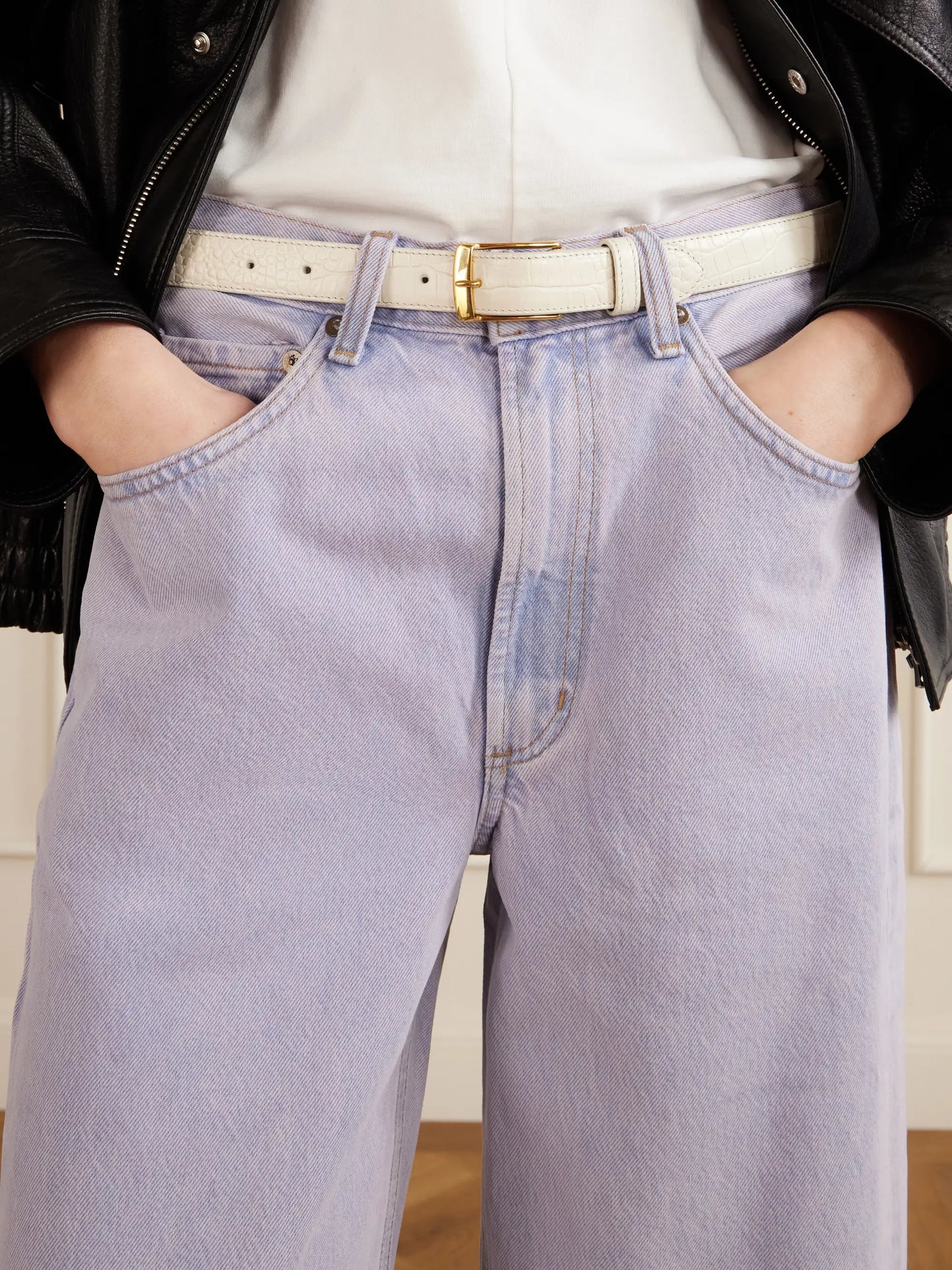 Low Curve Crop High-rise Wide-leg Jeans