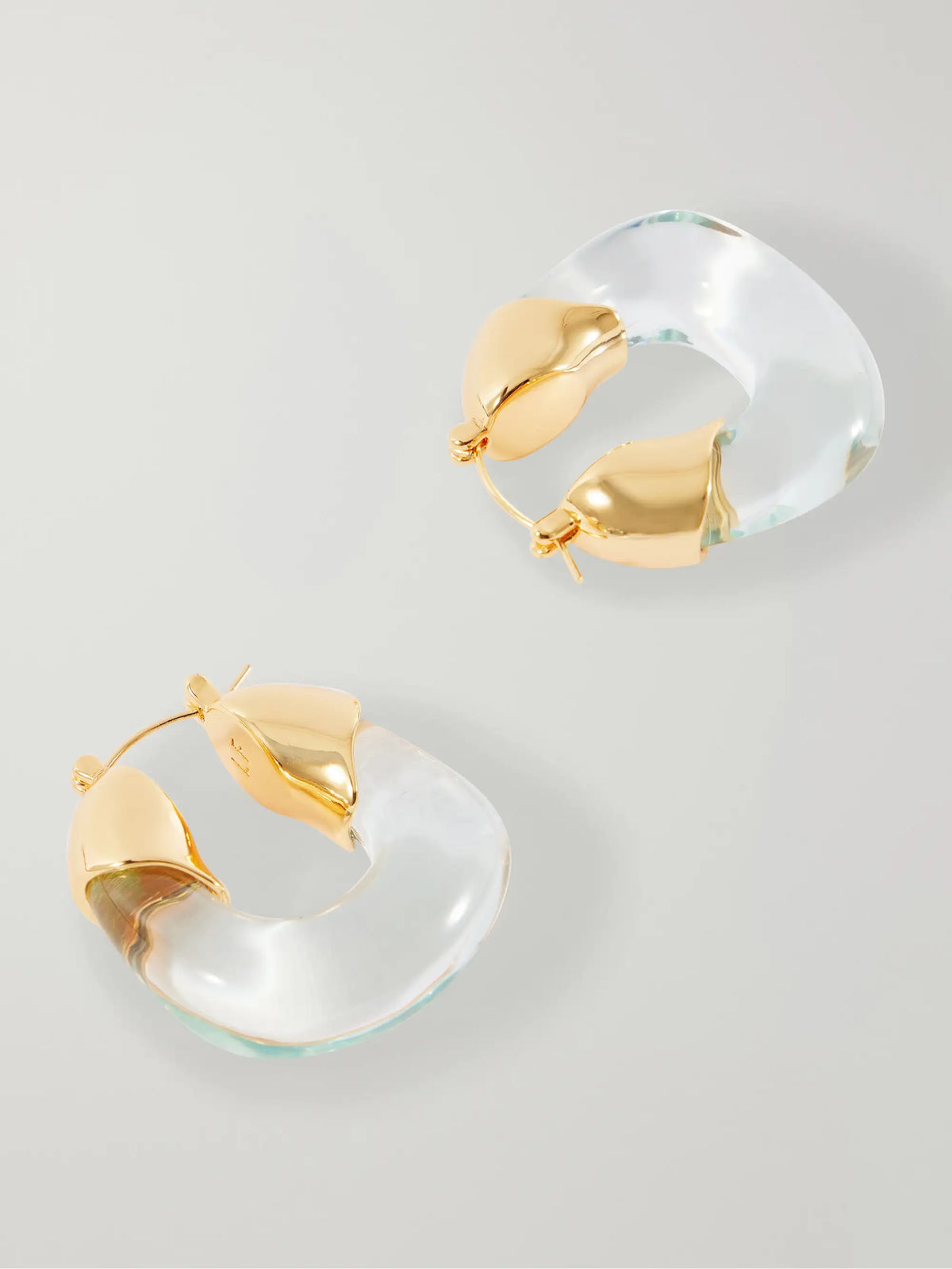 Gold-plated And Resin Hoop Earrings
