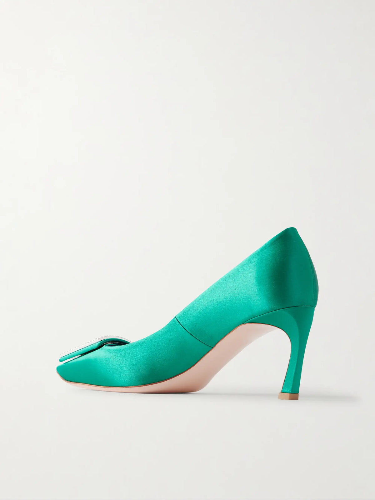 Decollete Trompette 70 Embellished Satin Pumps