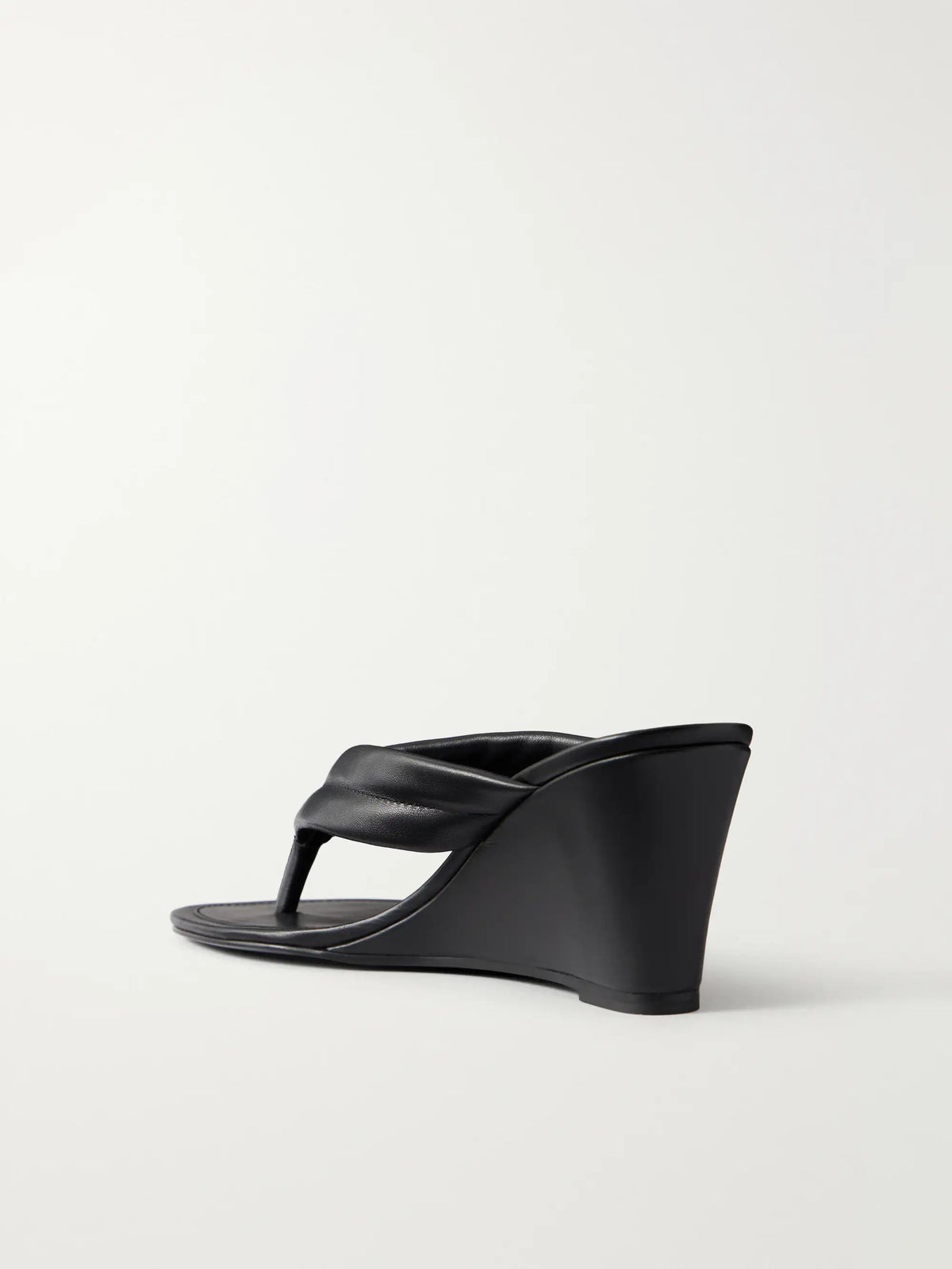 Leather Wedge Thong Sandals