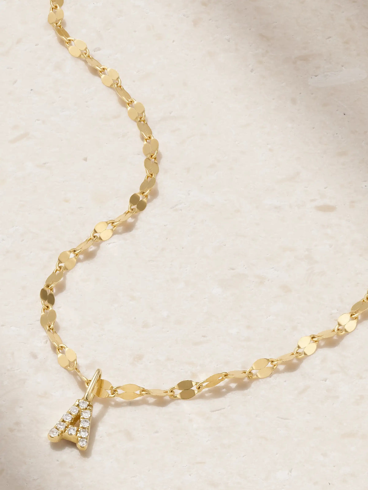 Initial Sparkle Gold Diamond Necklace