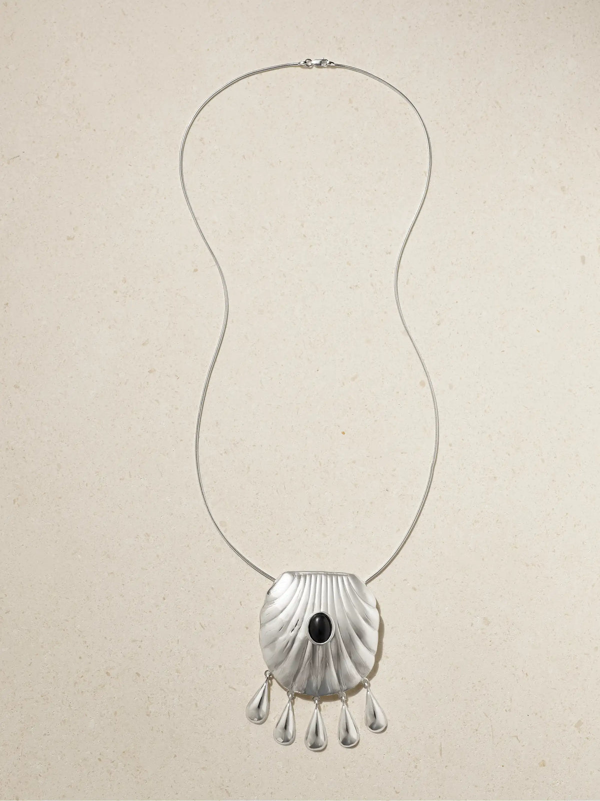 Petra Silver Onyx Necklace